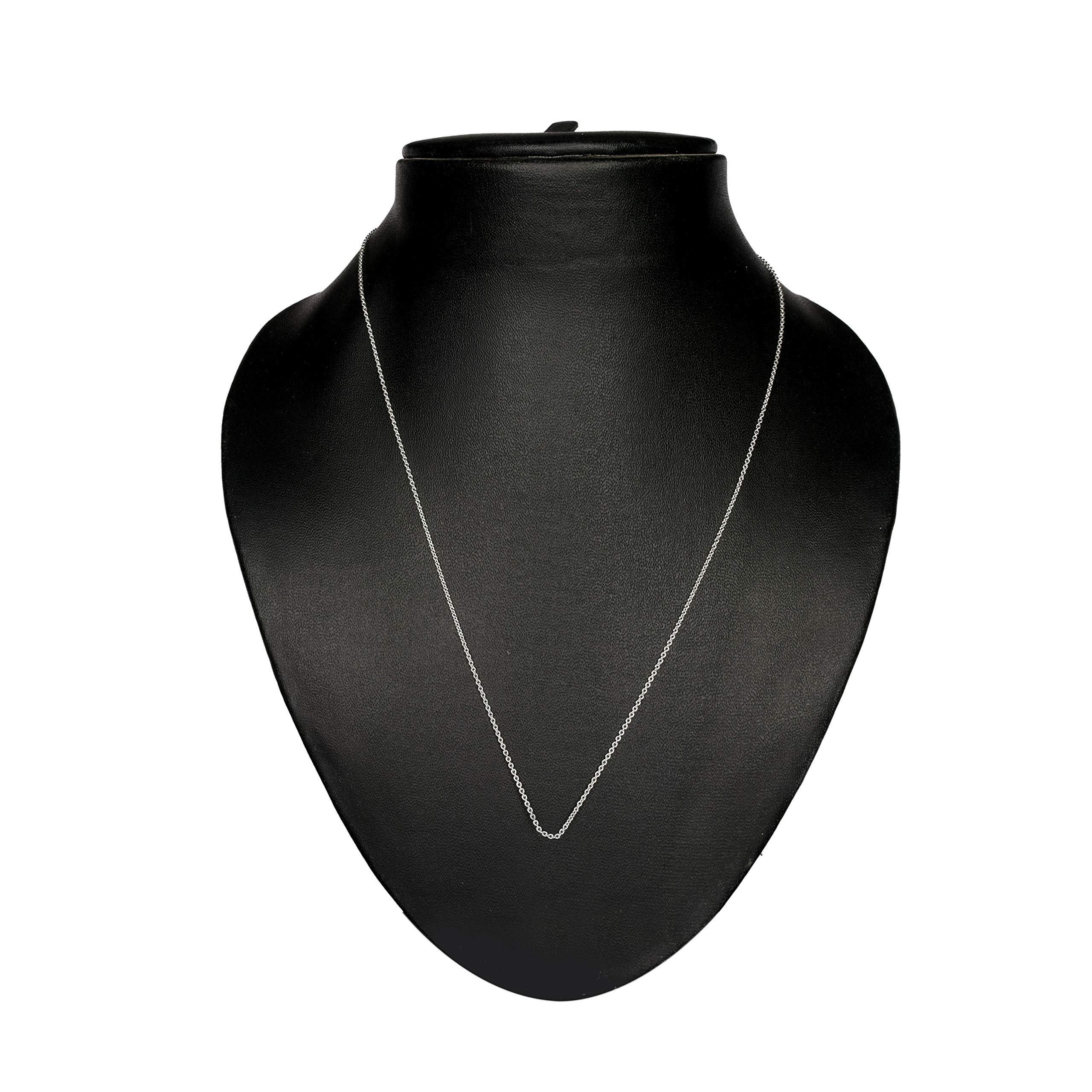 GEMHUB 18K Solid Gold Chain Necklace - 1.65 Gram White Gold Chain for Men & Women, 18 Inch, Durable & Hypoallergenic - Perfect for Everyday Wear, Gifts & Special Occasions