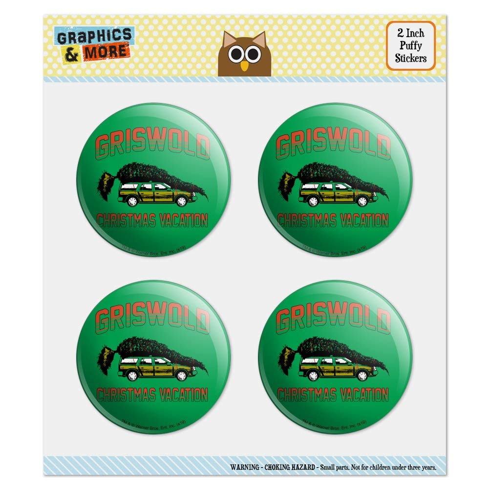 Christmas Vacation Griswold Puffy Bubble Dome Stickers - Scrapbooking & Crafting Supplies for Holiday Cards, DIY Albums, Gift Tags (50-Piece Set)