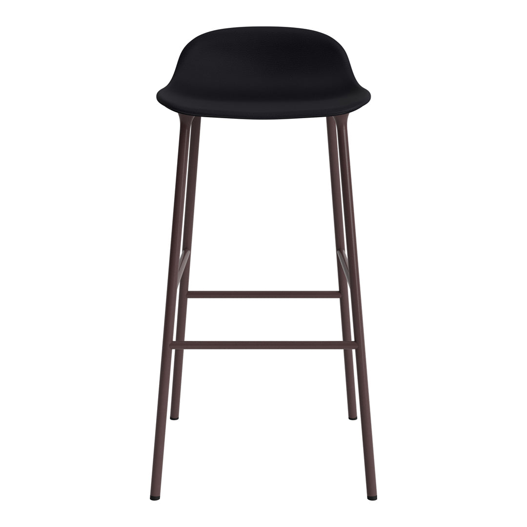 Modern Form Bar Stool with Metal Legs & Upholstered Seat - Perfect for Kitchen Islands, Home Bars & Commercial Use