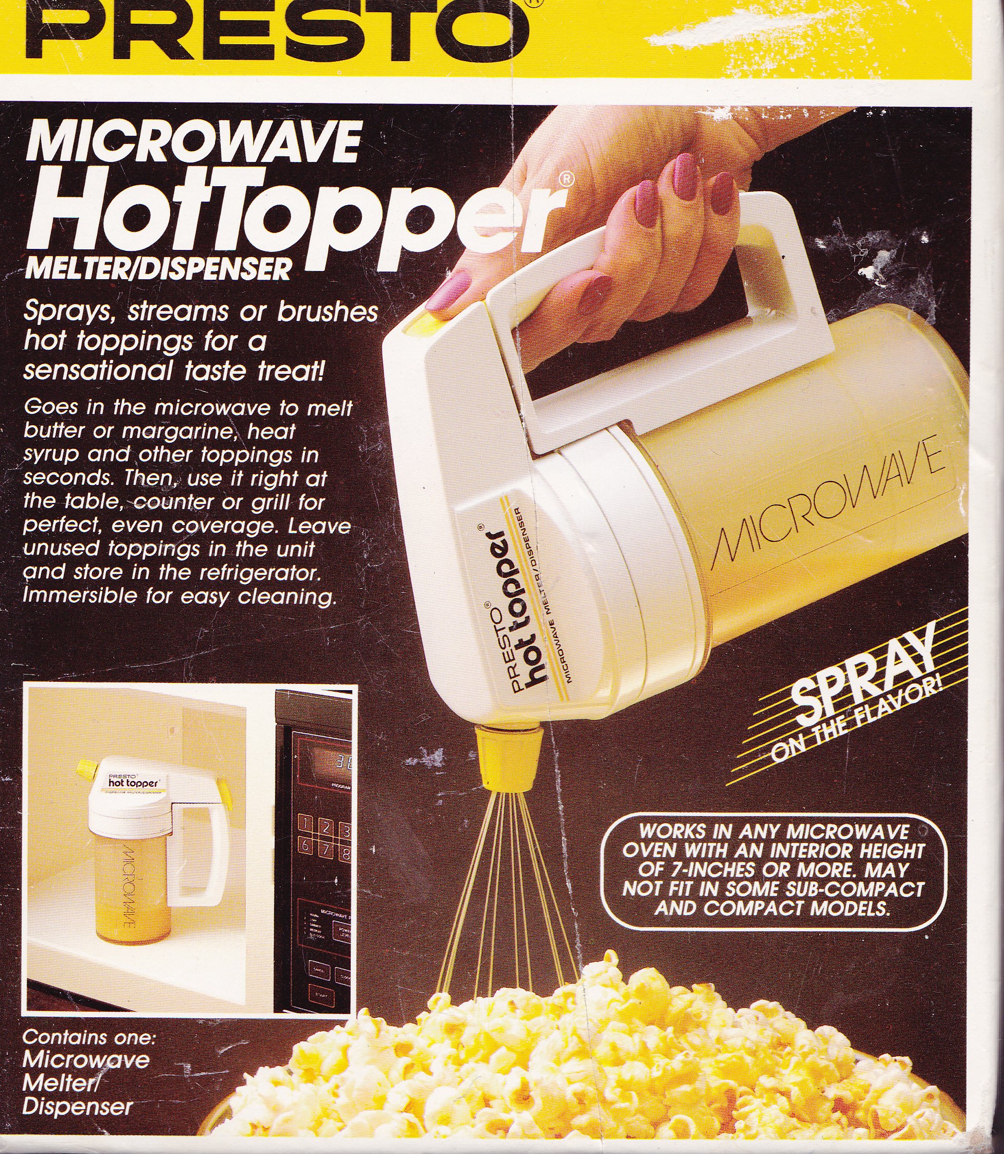 Presto Microwave Hottopper 03050 - Butter Dispenser for Popcorn, Evenly Spreads Butter on Popcorn - Perfect for Movie Nights, Snack Time & Family Gatherings