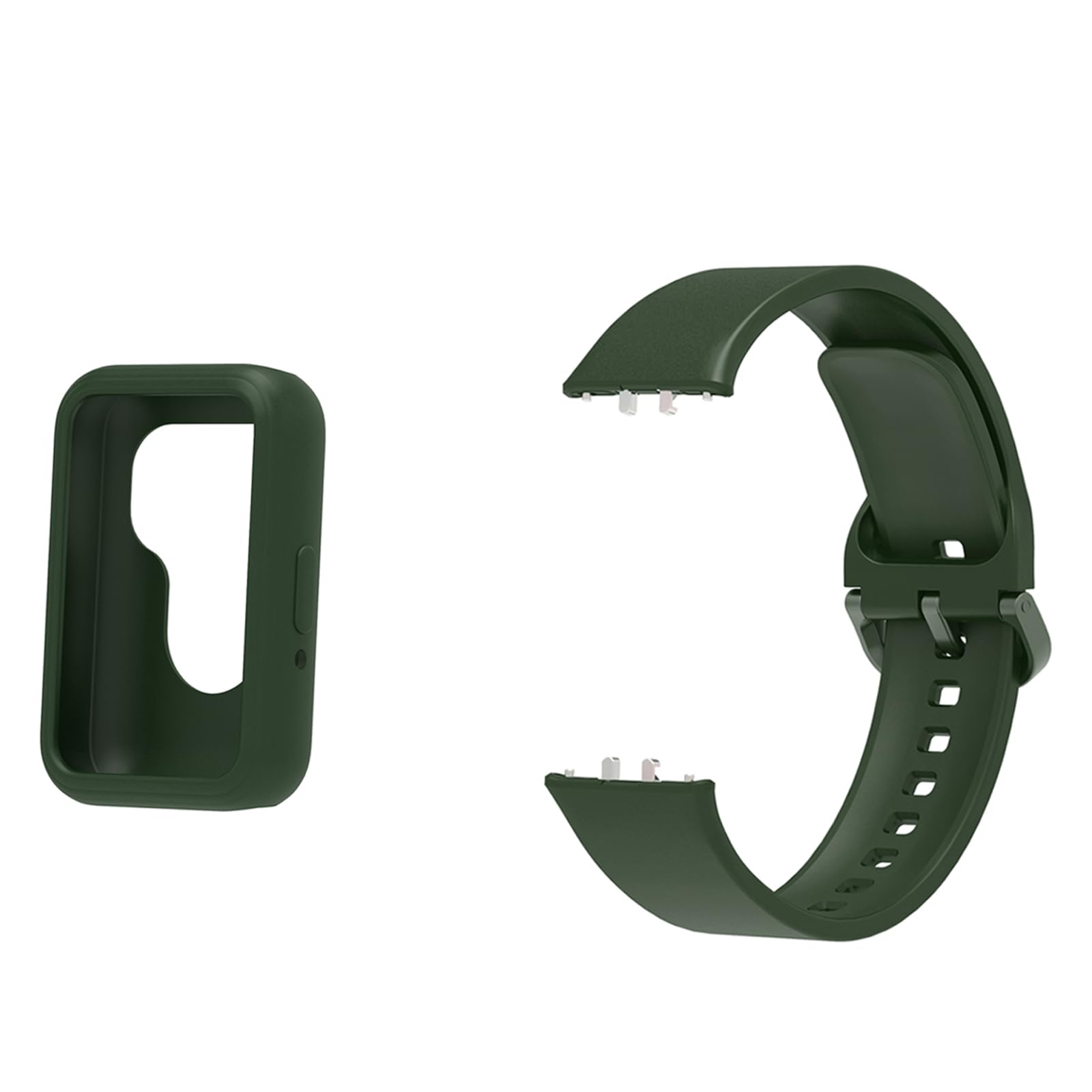 Samsung Galaxy FIT3 Protective Case with Band - Durable Sport Silicone Rugged Bumper Cover for Samsung Galaxy FIT 3 Smartwatch (Men & Women) - Perfect for Running, Gym Workouts & Outdoor Activities