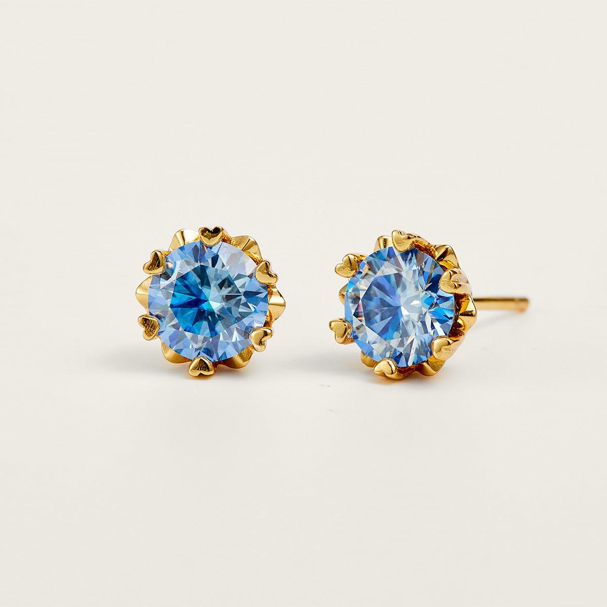 Luxury Moissanite Flower Stud Earrings for Women - Romantic Gift for Her, Valentine's Day, Anniversary & Special Occasions