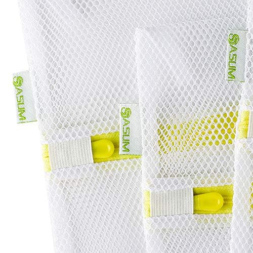 Premium 3-Pack Large Mesh Laundry Bags - Thick Durable Polyester Wash Bags for Jeans, Lingerie, Socks, Bras & Sweaters - Perfect for Washing Machine & Dryer Use - Ideal for Travel, College Dorms & Delicate Garment Care