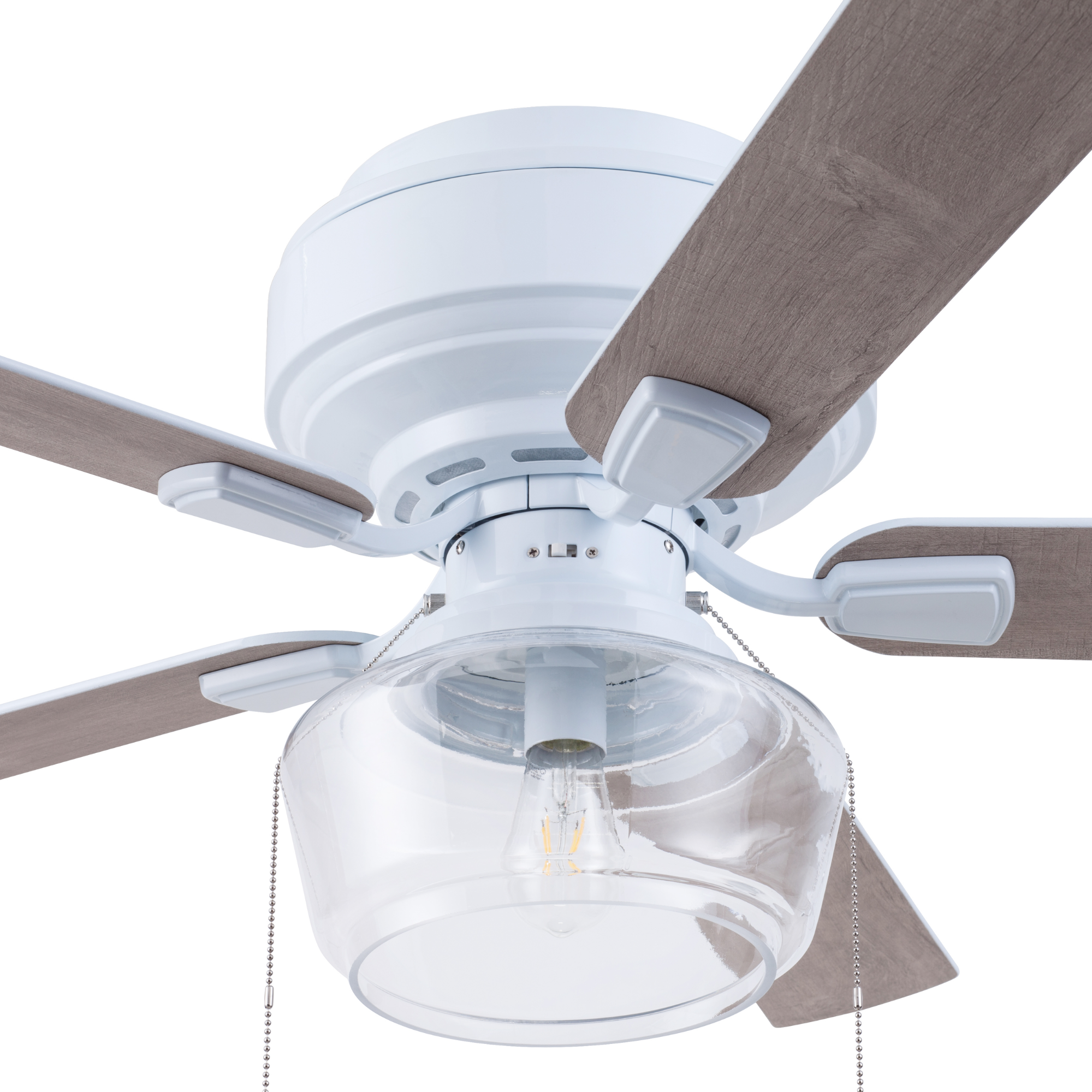 52 Inch White MaCenna Ceiling Fan with Pull Chain & Quick Attach™ - Perfect for Living Room, Bedroom, and Office Spaces