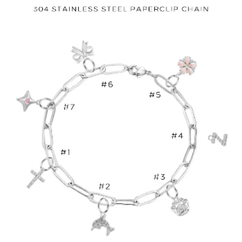 Charm Bracelet with Assorted Charms - Adjustable Silver Plated Bracelet for Women & Girls - Perfect for Gifts, Parties & Everyday Wear