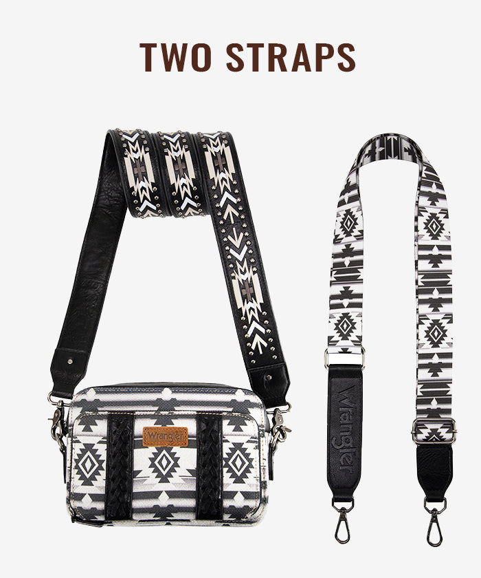 Wrangler Aztec Printed Crossbody Purse - Stylish Boho Shoulder Bag for Women | Perfect for Travel, Shopping & Everyday Use