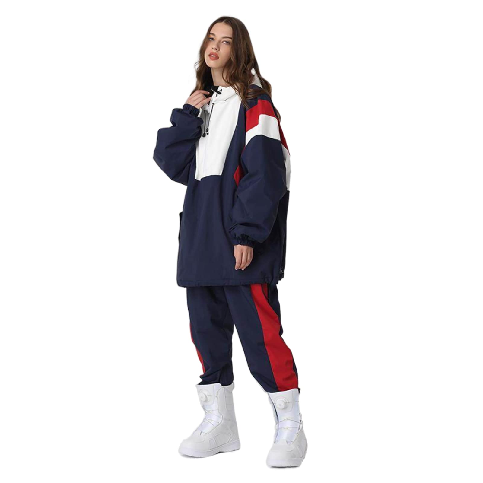 **TDHLW Women's Waterproof Ski Suit Set - Windproof Ski Jacket & Pants for Winter Sports - Blue - Perfect for Skiing, Snowboarding & Outdoor Adventures**