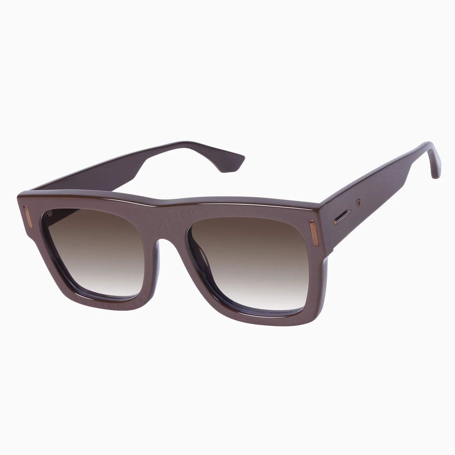 Premium Alta Espresso Sunglasses with Brushed Bronze Metal Frame & Brown Gradient Lenses - Stylish UV Protection for Driving, Outdoor Activities and Fashion