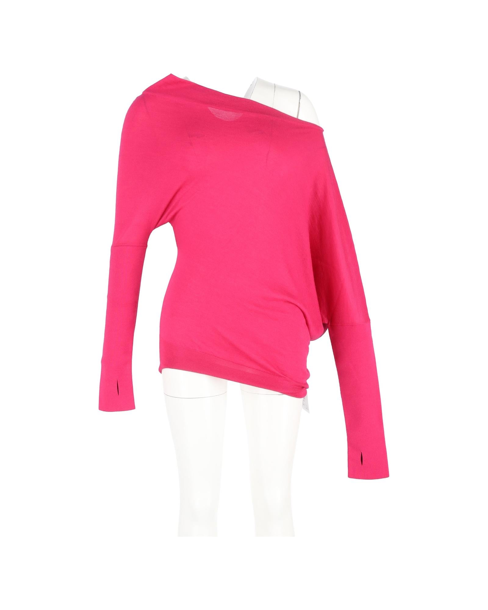 Asymmetrical One Shoulder Pullover Sweater for Women - Trendy Off-Shoulder Knit Top for Casual Outings & Date Nights