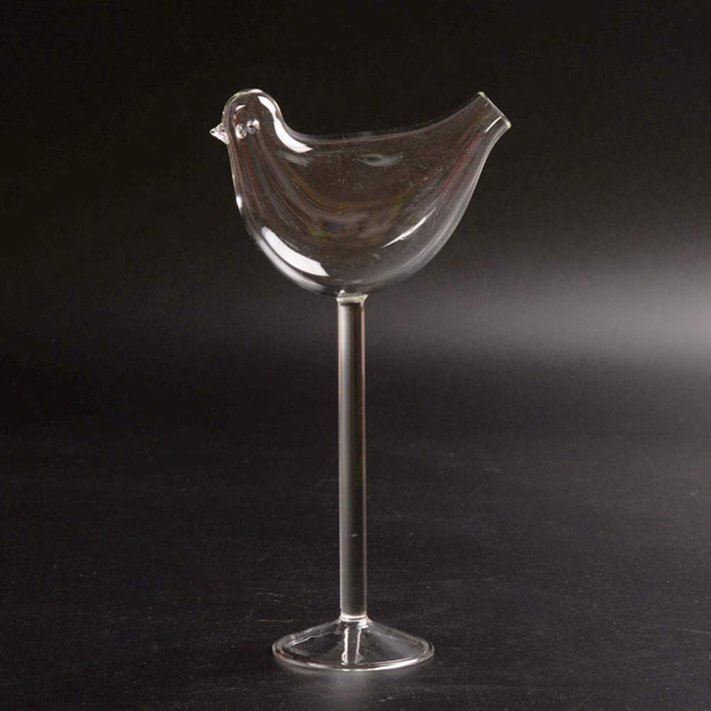Elegant Bird-Shaped Cocktail Glass Goblet - Decorative Champagne & Red Wine Glass Cup for Home Bar, Restaurant, Party & Wedding Decor