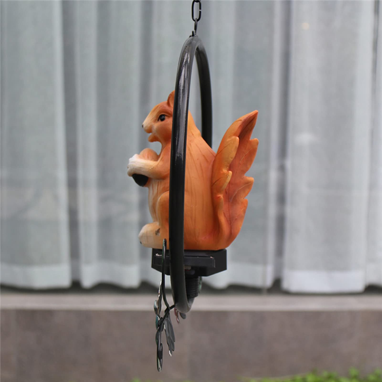 Solar Powered Squirrel Garden Light - Waterproof LED Outdoor Decoration with Iron Hanger for Yard, Patio, Christmas - Perfect for Pathway Lighting & Nighttime Landscape Decor