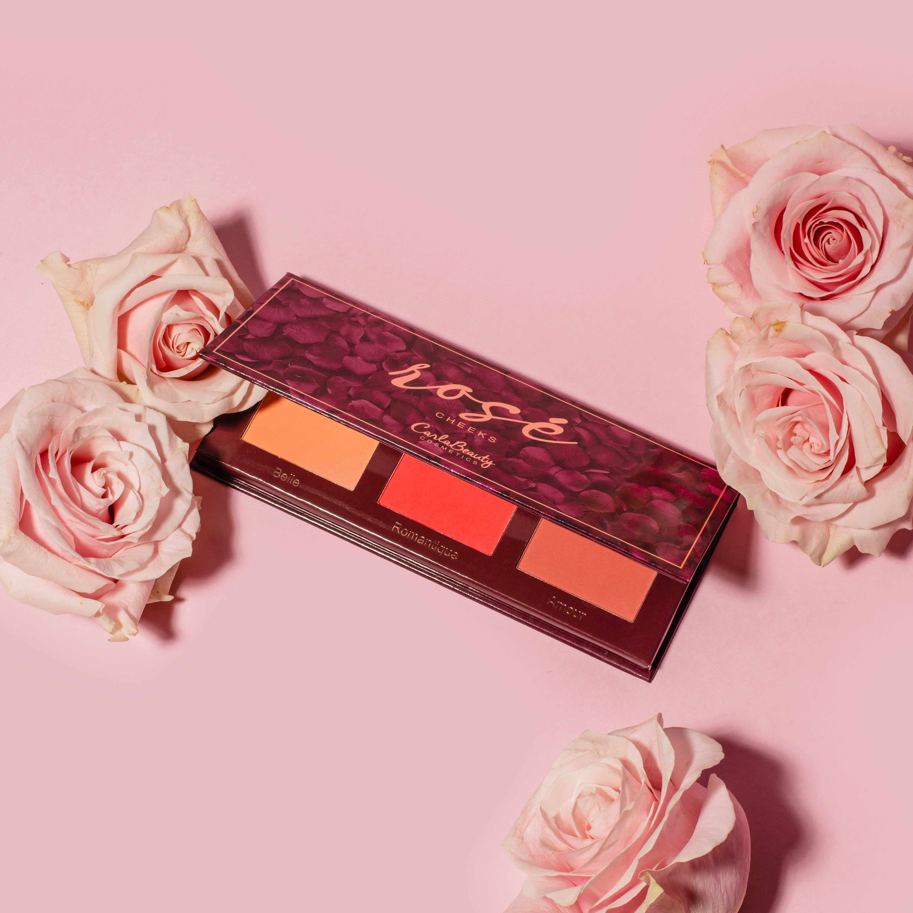 Rosé Cheeks Blush Palette - Soft Pink & Neutral Tones for Natural Flush - Perfect for Everyday Makeup & Special Occasions