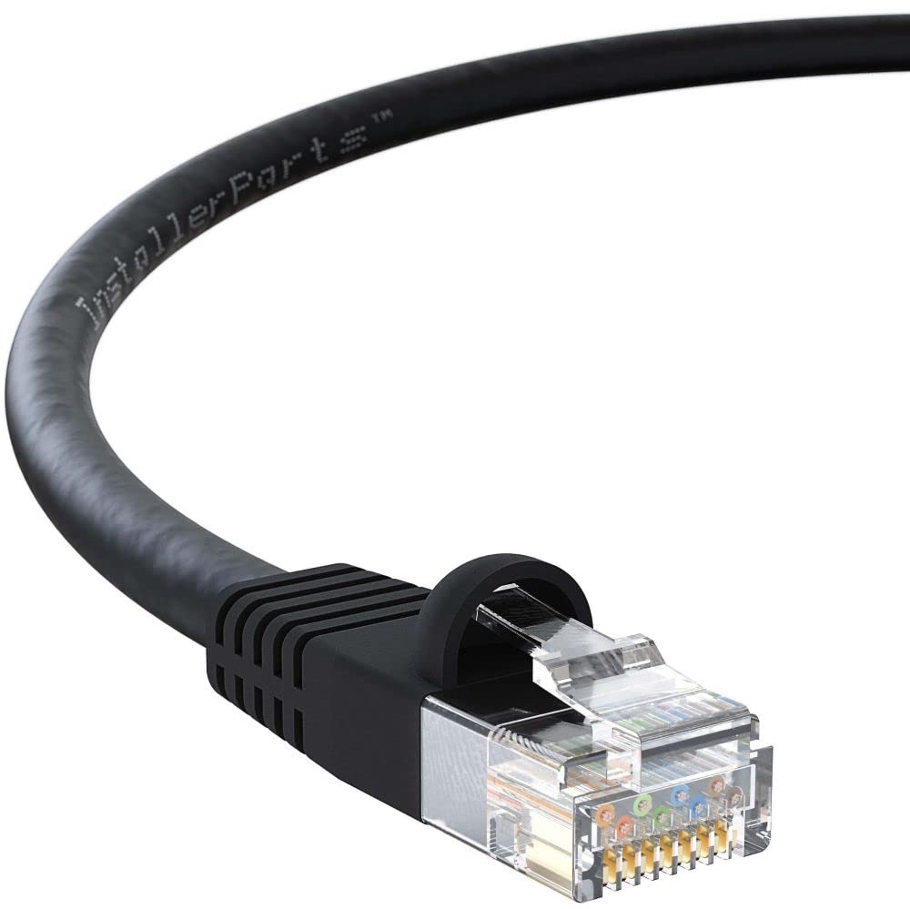 InstallerParts CAT6 Ethernet Cable UTP Booted 1.5FT 300-Pack (Black) - 10Gbps High-Speed Network Cable for Home/Office/Data Center - Professional Series Cat6 Patch Cables for Gaming, Streaming & Server Connections