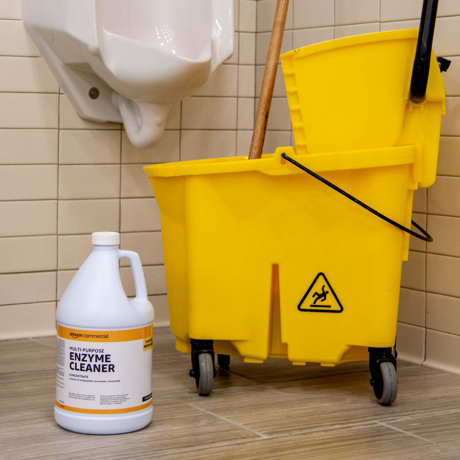 AmazonCommercial Multi-Purpose Enzyme Cleaner - 1 Gallon Concentrated Formula for Odor Removal & Stain Cleaning - Ideal for Home, Kitchen, Bathroom & Pet Areas