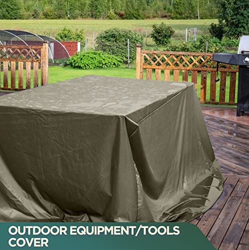 Heavy Duty Waterproof Canvas Tarp - Industrial Grade Cover with Rustproof Grommets (10x12 ft, Green) | Perfect for Construction, Trucking, Camping & Outdoor Protection