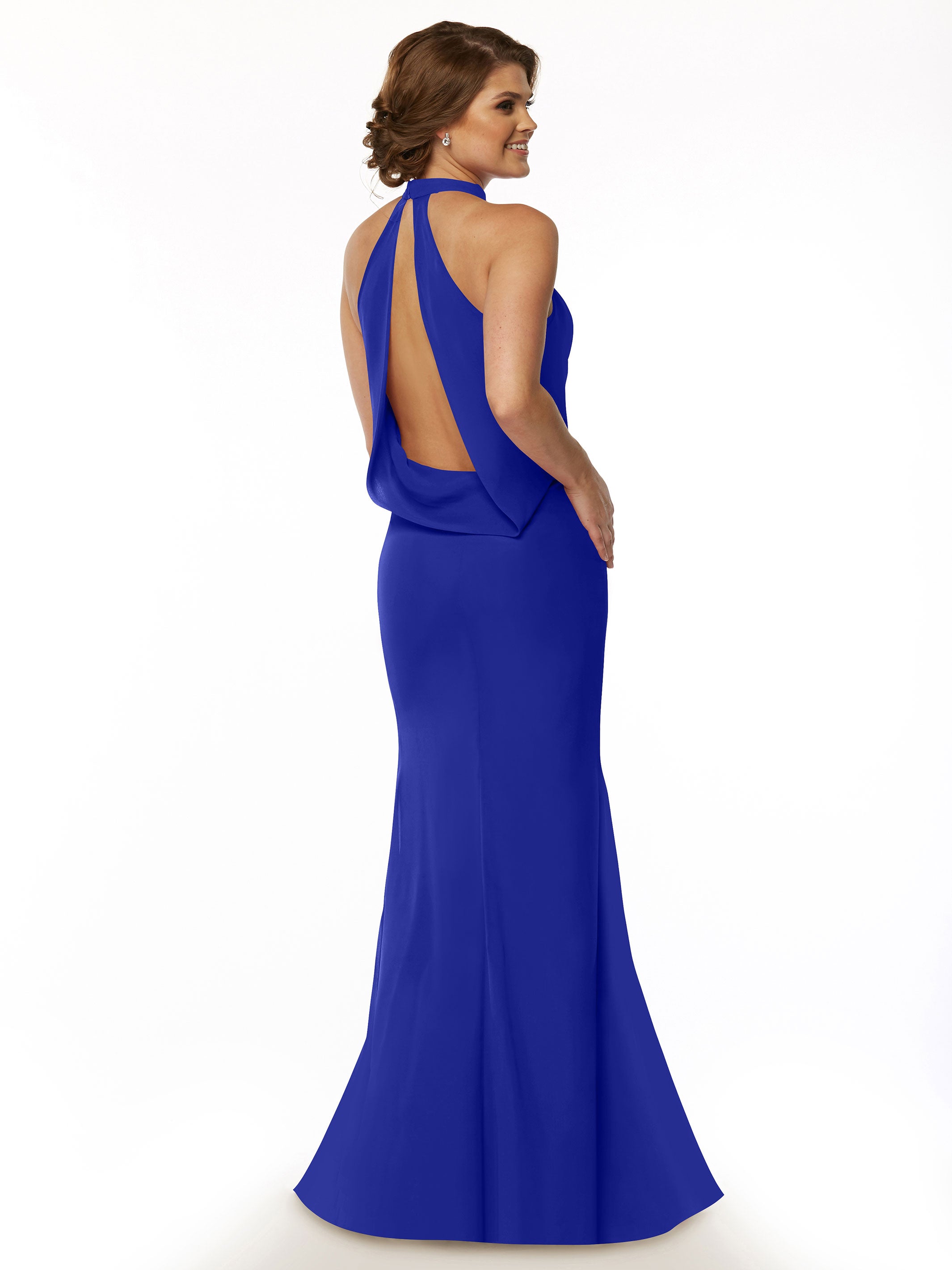 Elegant Mermaid Bridesmaid Dress with Halter Neckline - Perfect for Beach Weddings, Formal Events & Special Occasions