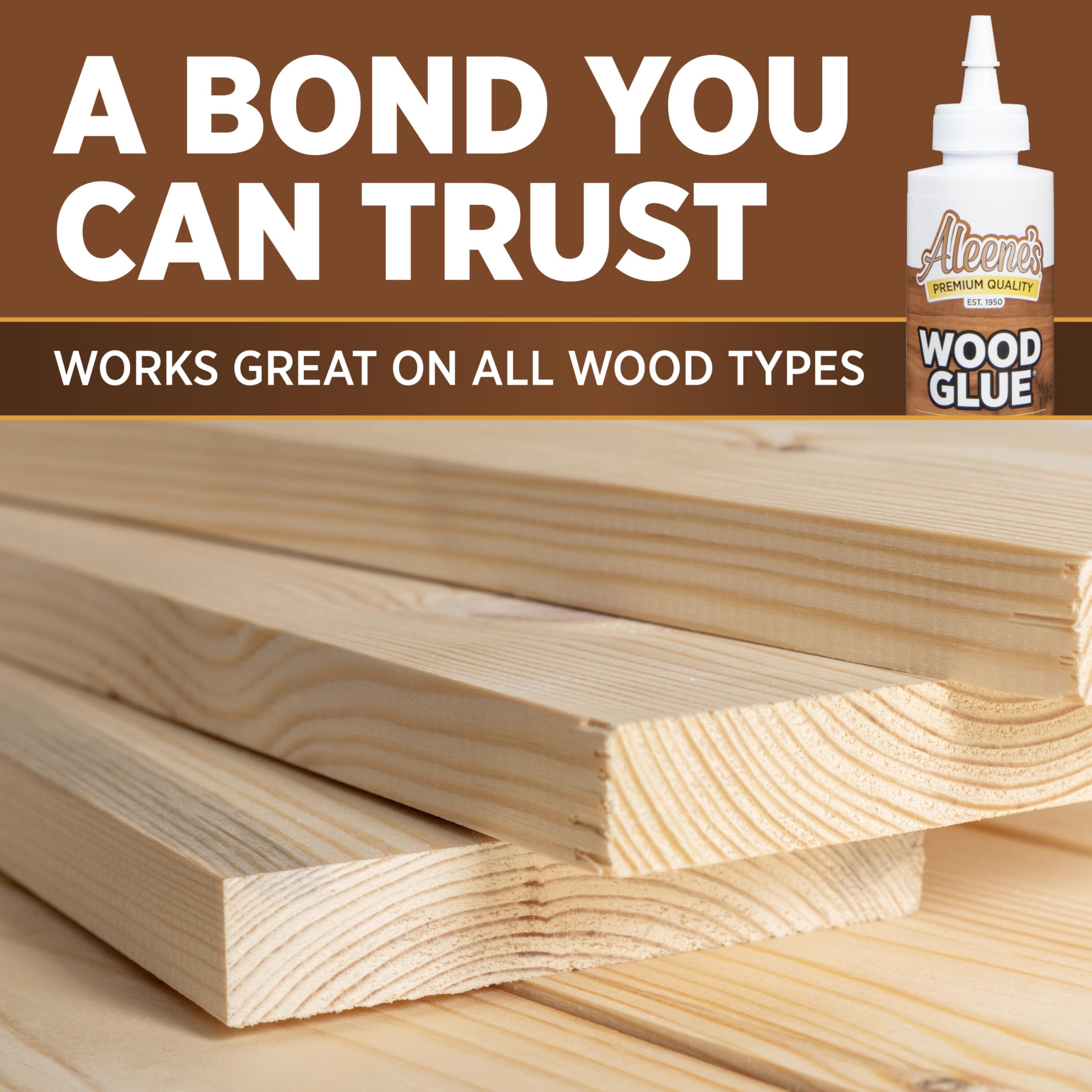 Aleene's Original Tacky Glue 4oz - Fast Drying Wood Glue for DIY Crafts, Woodworking & Home Repairs - Perfect for Furniture, Cabinets & Wooden Toys