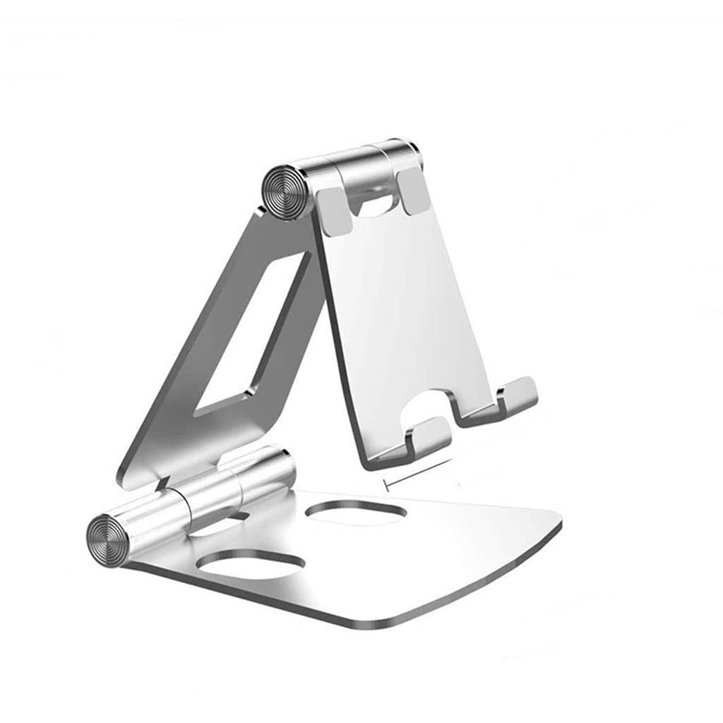2-in-1 Foldable Metal Phone & Tablet Stand - Adjustable Desktop Holder for iPhone, Samsung, iPad (Black) | Perfect for Home Office, Video Calls & Hands-Free Viewing