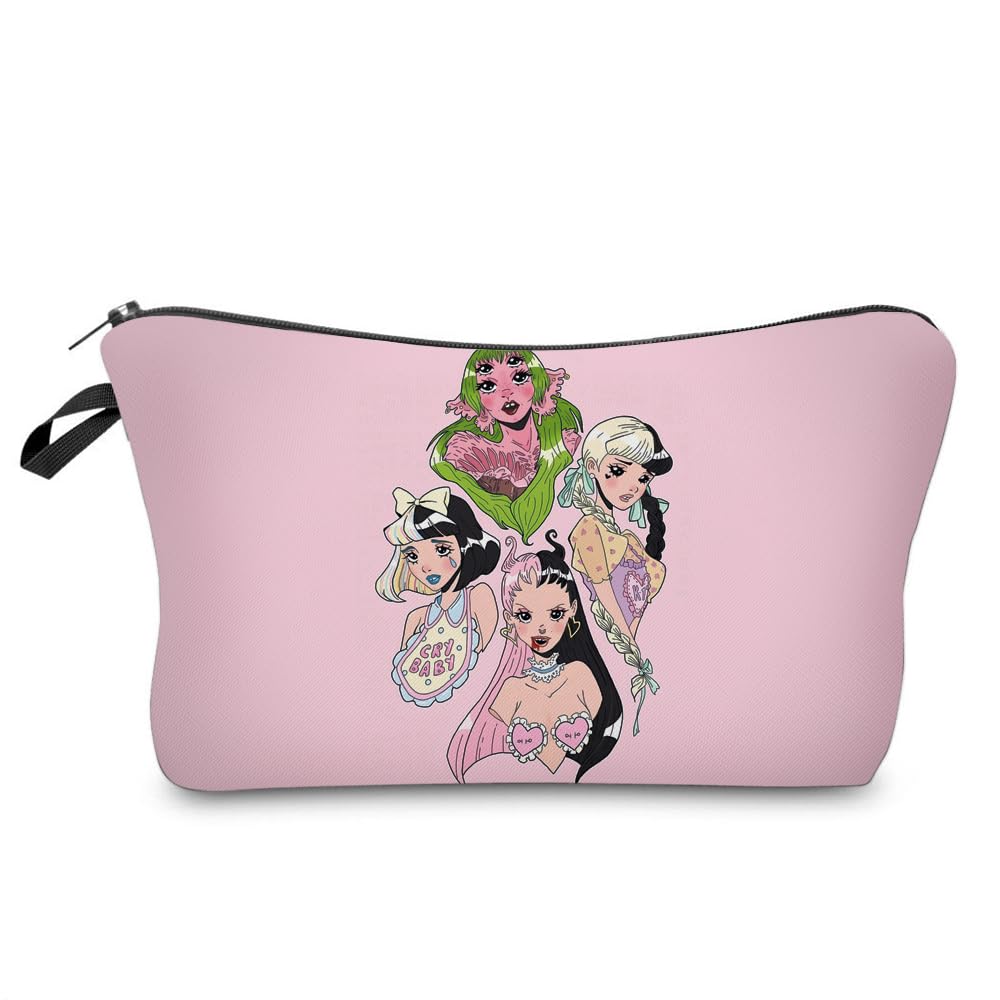 Melanie Makeup Bag - Waterproof Cosmetic Pouch for Travel, Storage & Organization | Fashion Album Inspired Music Merch | Perfect Gift for Women & Girls | Use for Daily Makeup, Travel Essentials & Concert Accessories