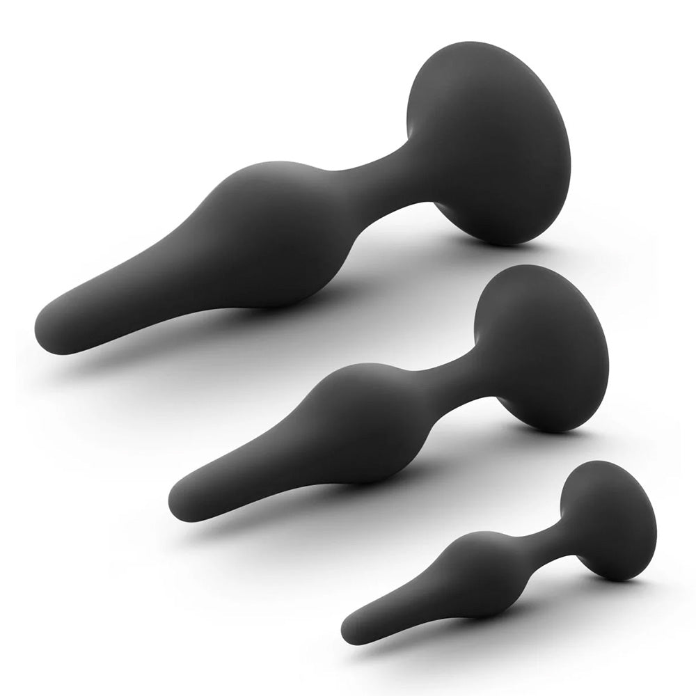 Anal Adventures Platinum Silicone Beginner's Butt Plug Training Kit - 3 Piece Set for Comfortable Anal Play, Stretching & Relaxation | Perfect for Solo Exploration & Couples Play