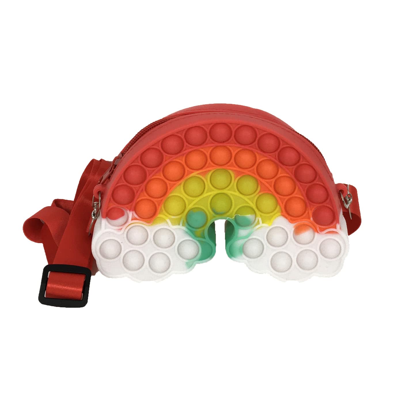 Rainbow Bubble Pop It Coin Purse - Fashion Crossbody Bag for Kids & Teens