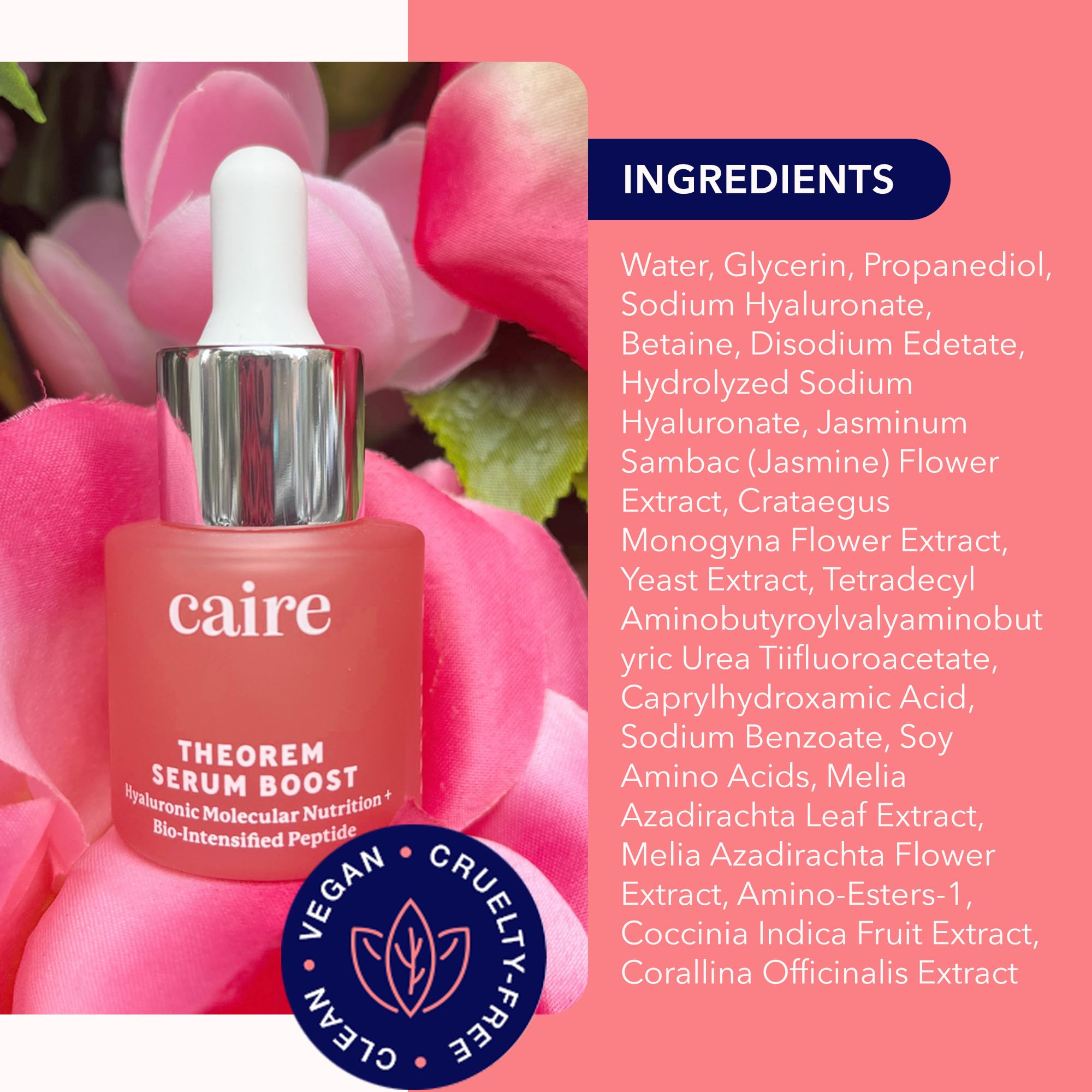 **Caire 'Own Your Age' Bioavailable Hyaluronic Acid & Collagen Peptide Serum + Pro-Aging Moisturizer Bundle | Anti-Wrinkle, Hydrating Face, Eye & Neck Care | 30ml + 50ml | Perfect for Daily Skincare & Anti-Aging Routine**