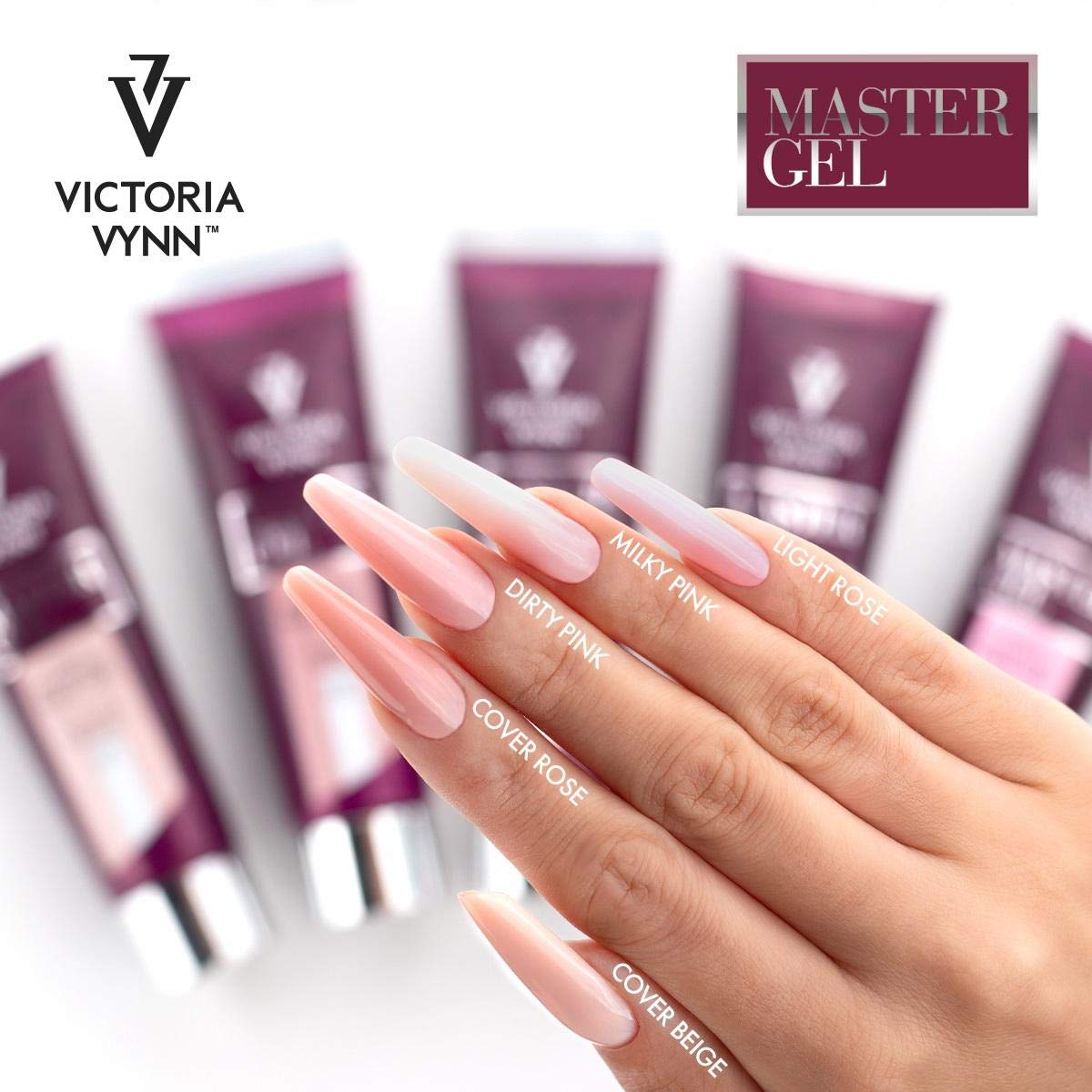 Victoria Vynn Master Gel UV LED Nail Polish - 09 Dirty Pink 60g | Professional Acrylic Builder Gel for Nail Extensions & Art | Salon-Quality, Long-Lasting Manicure & Pedicure | Perfect for Home DIY & Professional Nail Technicians