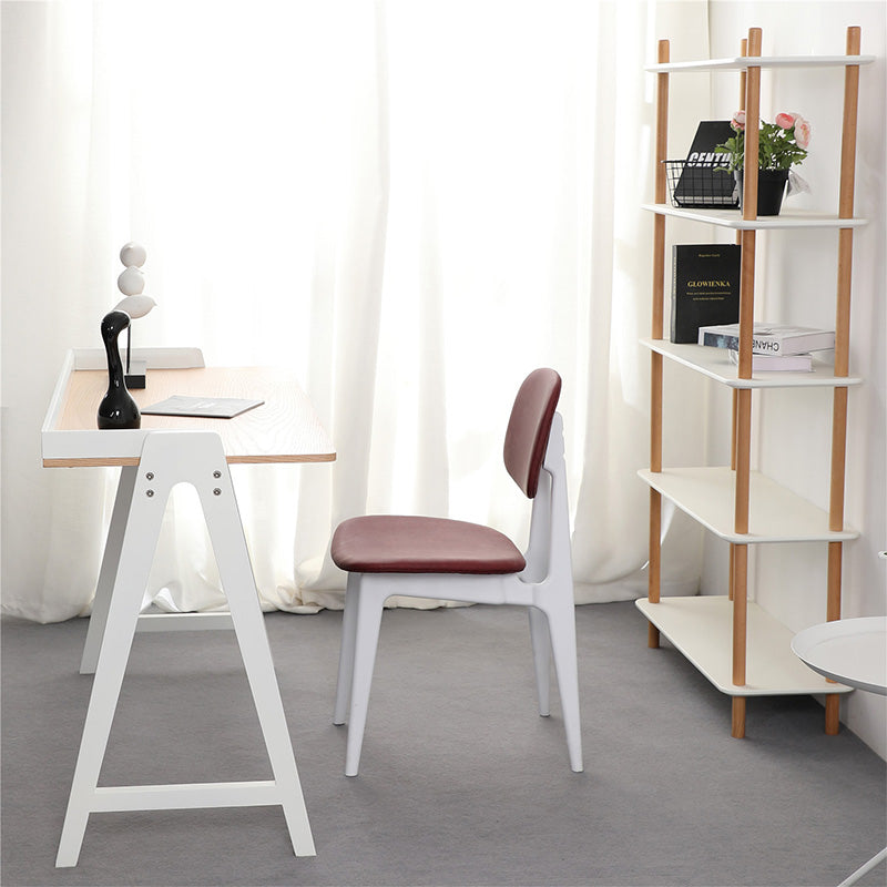 YARA Study Desk 118cm White & Natural - Modern Writing Desk for Home Office, Student Study & Small Space Workstation