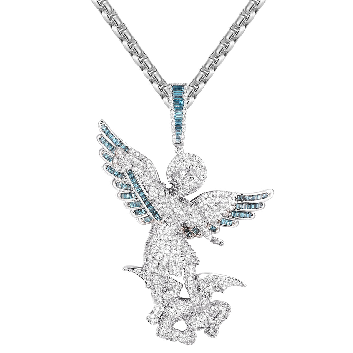 San Miguel Archangel Saint Michael Praying Pendant - Religious Jewelry for Protection & Faith - Perfect for Gifts, Daily Wear & Spiritual Devotion