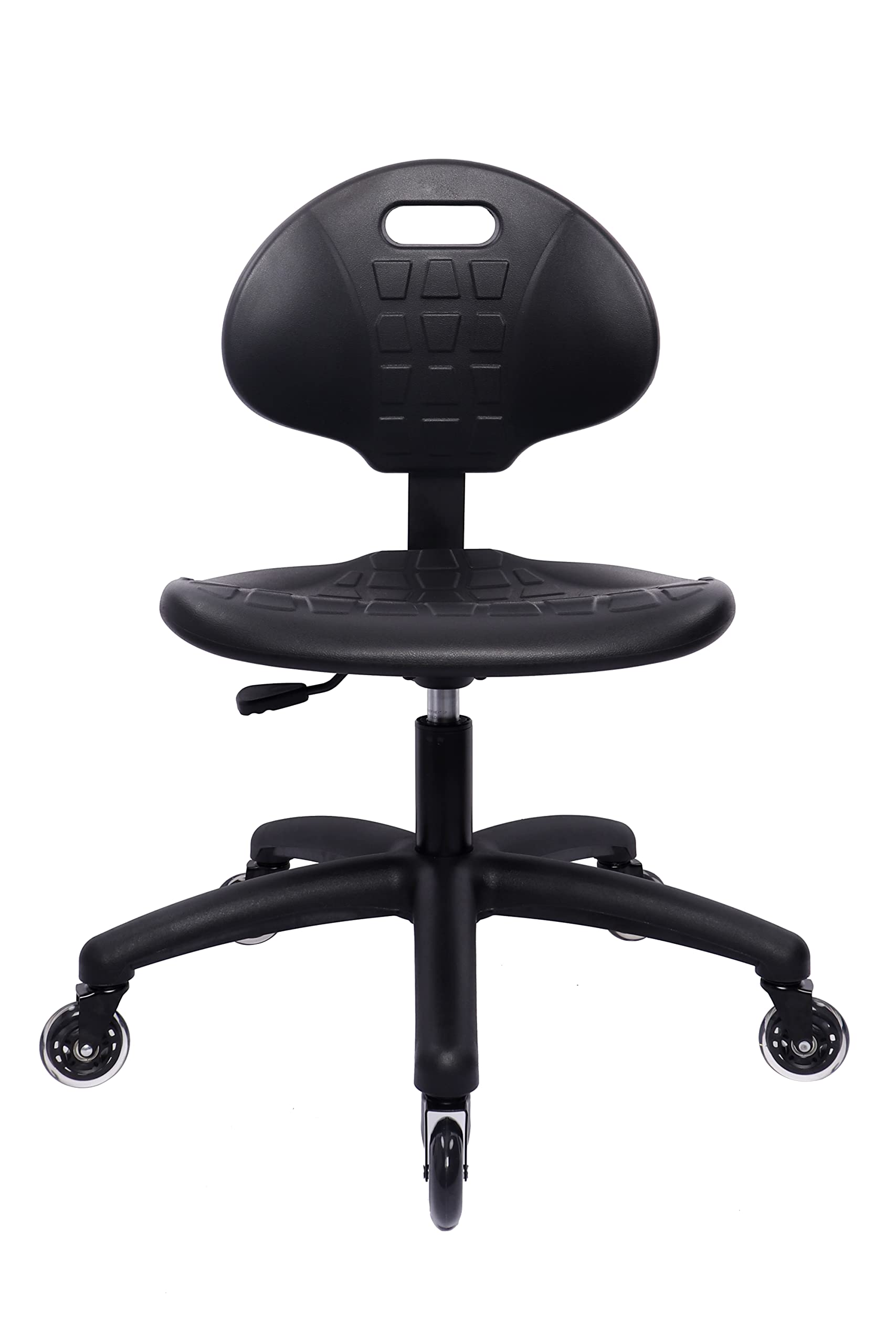 ESD Anti-Static Ergonomic Office Chair - Adjustable Height Heavy Duty PU Leather Executive Chair with Rollerblade Casters for Laboratory, Cleanroom & Research Facilities | Ideal for Static-Sensitive Work Environments