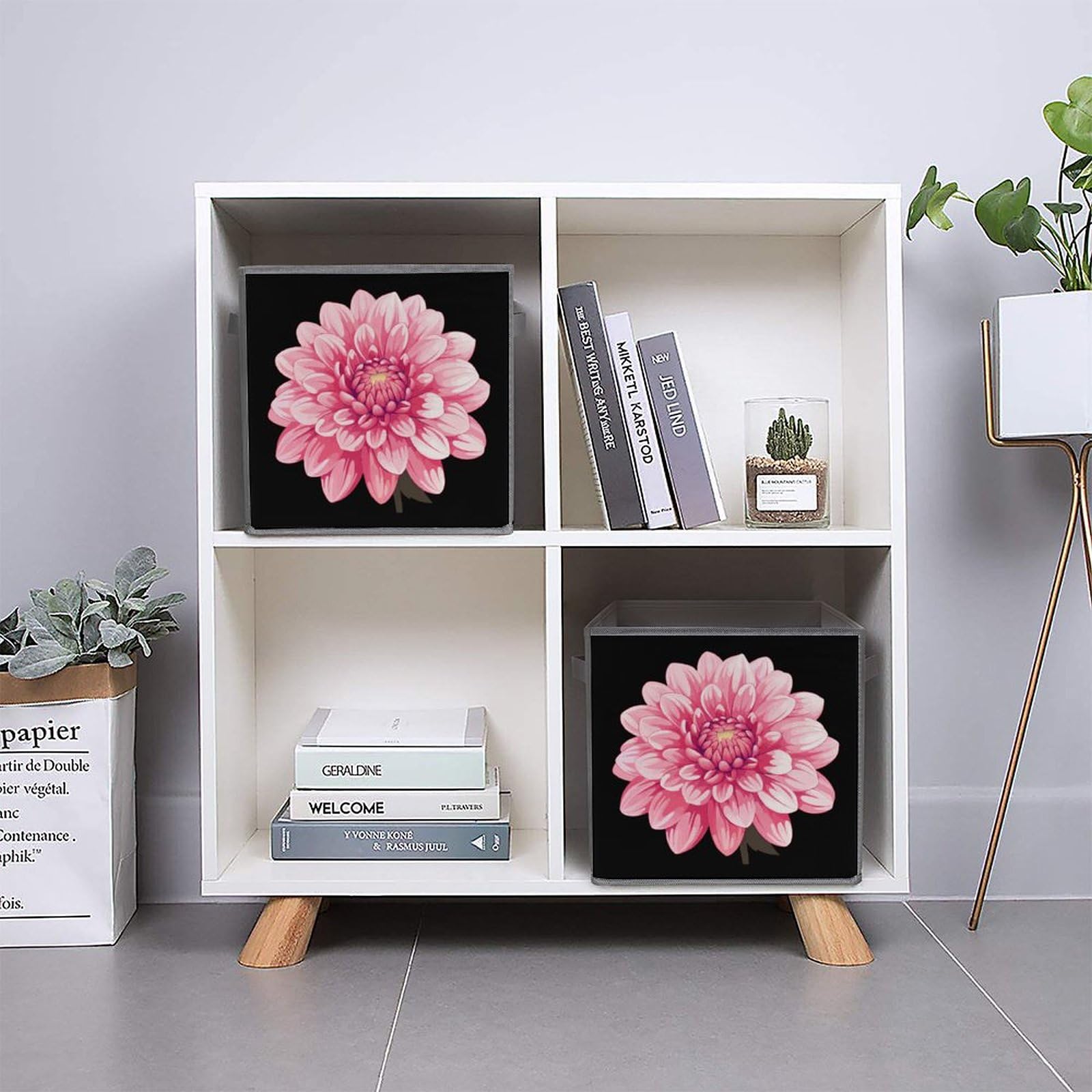 Dahlia Storage Bins 6PCS - Foldable Cube Organizers for Home & Office