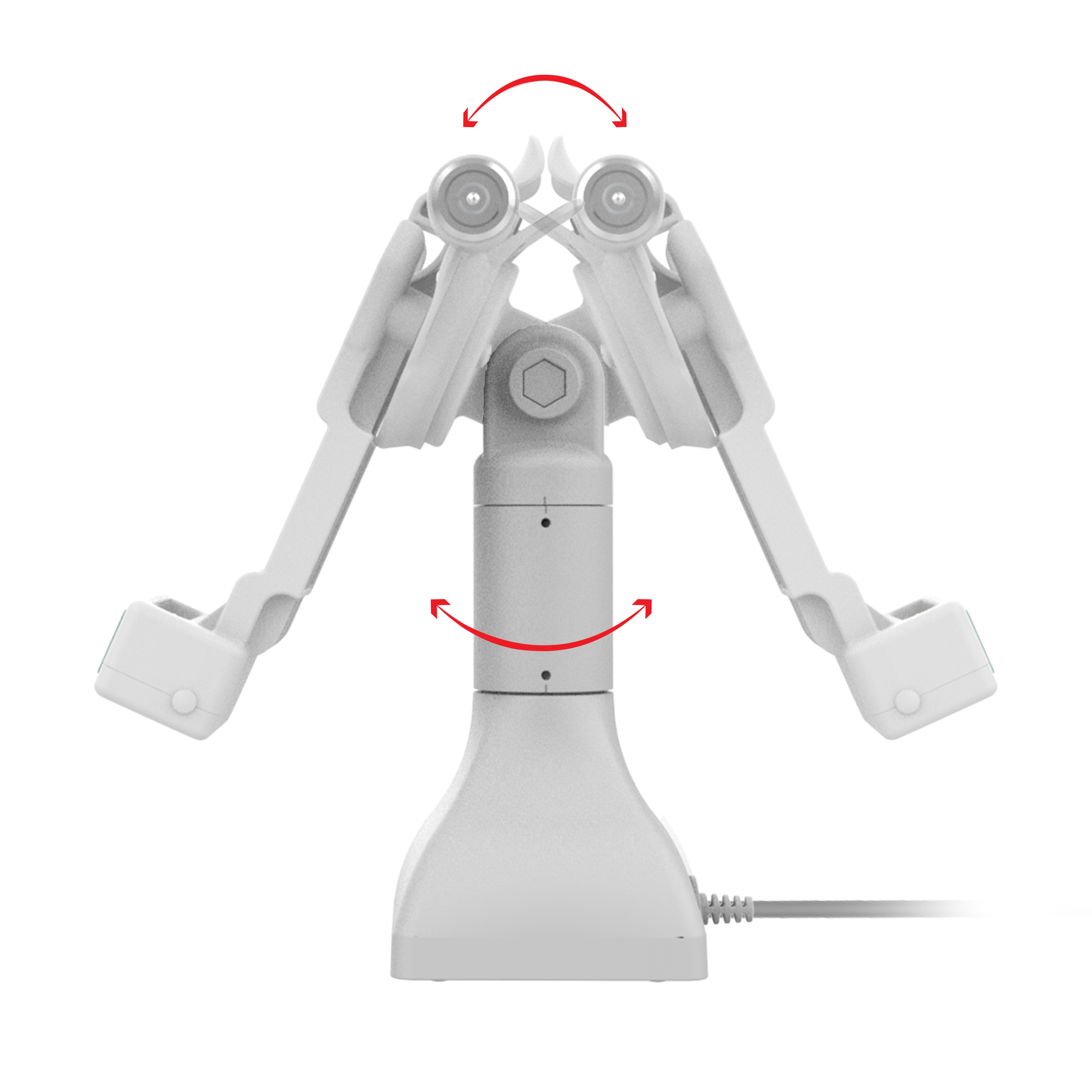 GDS® Uni Conn™ 7 Locking Pedestal Dock with PoE - Gray (RAM GDS DOCKLR D11 7 U1E GRY) | Secure Network Connectivity for Offices, Data Centers & Industrial Environments