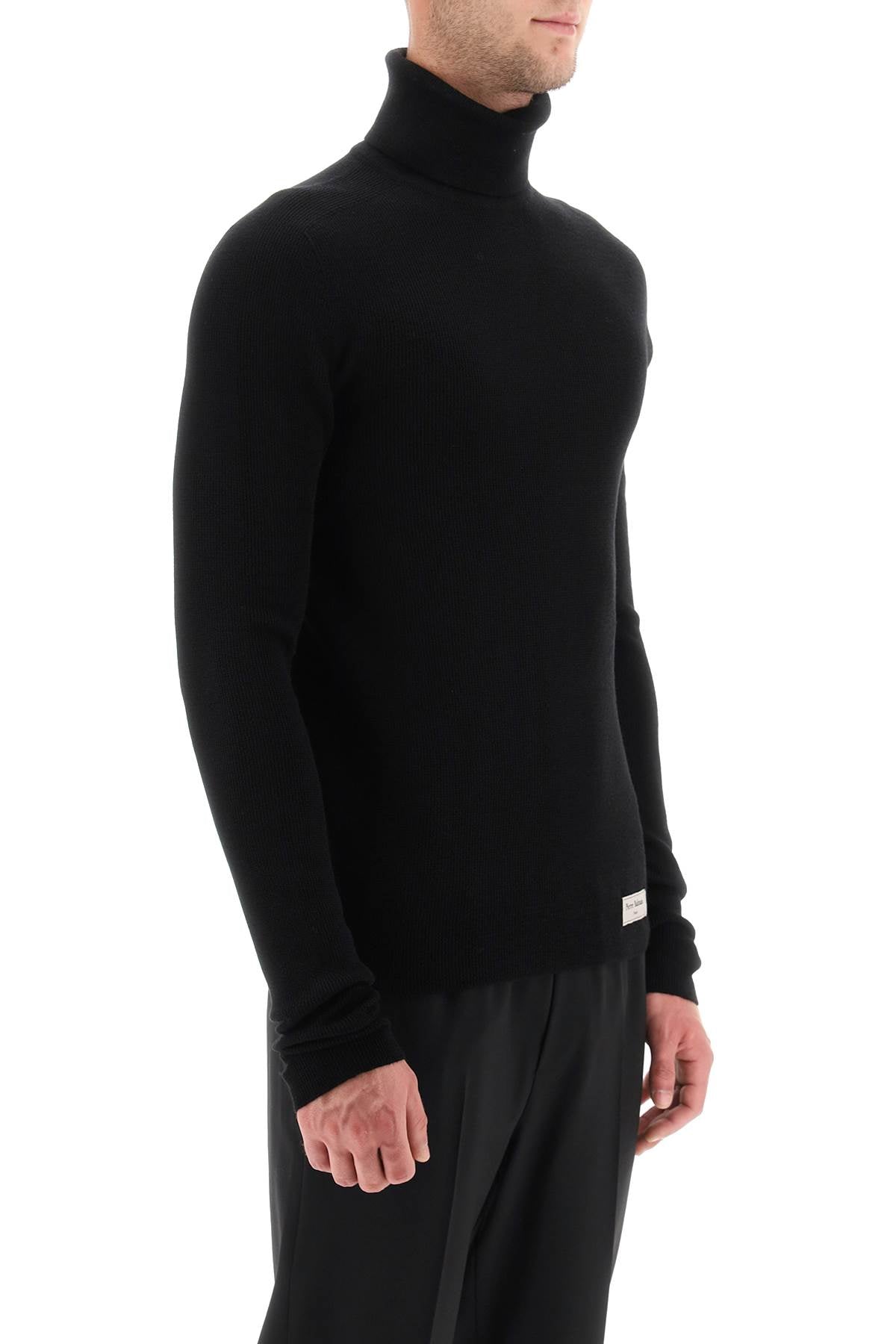 Balmain Merino Wool Turtleneck Sweater for Women - Soft & Warm Winter Pullover for Casual & Office Wear