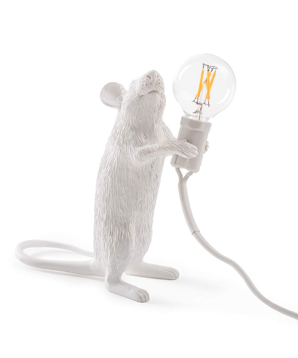 Modern Resin Mouse Lamp - LED Desk Light for Bedroom & Study Room, Creative Standing Table Lamp, Unique Gift Idea for Home Office Decor & Nightstand Lighting