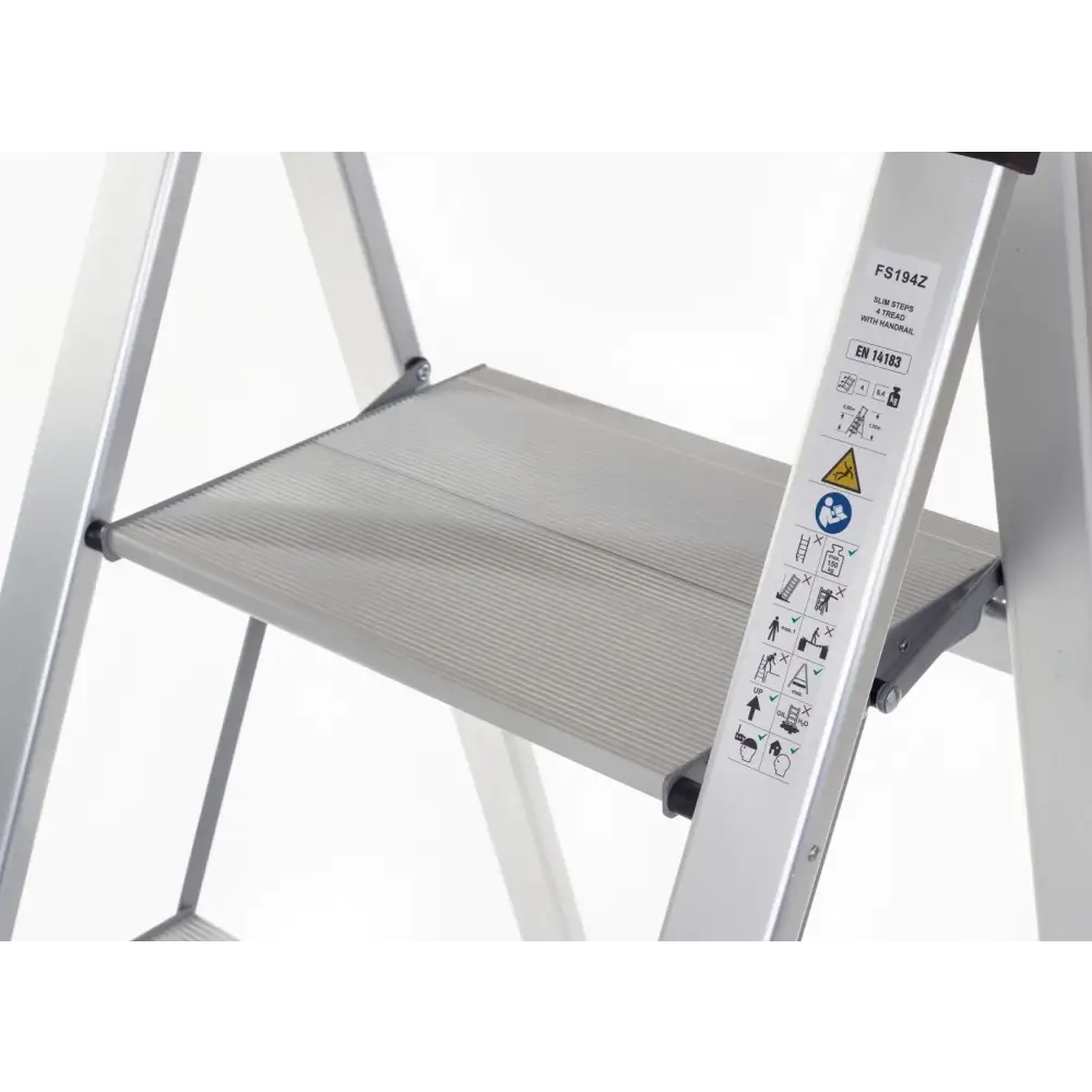Climb It Slim Folding Steps - Lightweight Portable Ladder for Home, Garage, and Warehouse Use - Perfect for Reaching High Shelves and Storage Areas