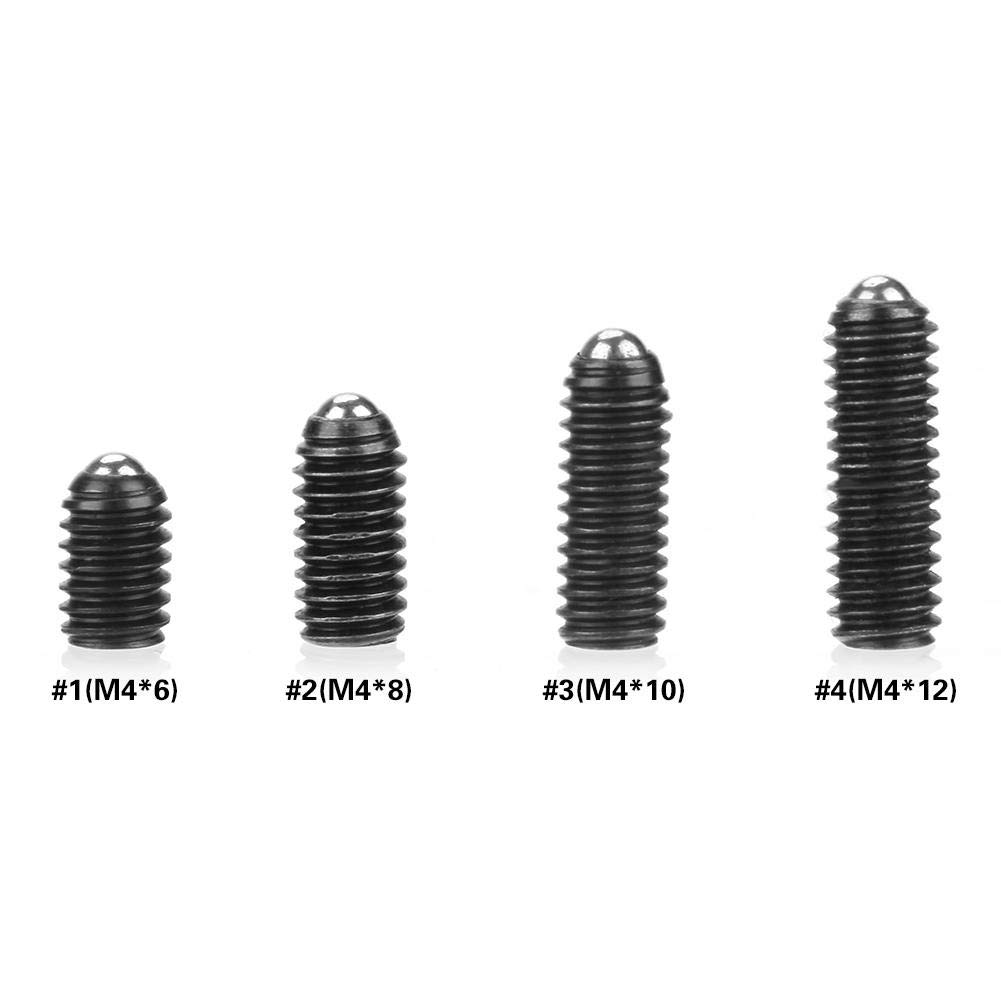 20Pcs M4 Hexagon Socket Spring Ball Plunger Set - Carbon Steel Screwdriver Accessories (M4x12) for DIY, Furniture Assembly & Mechanical Repairs