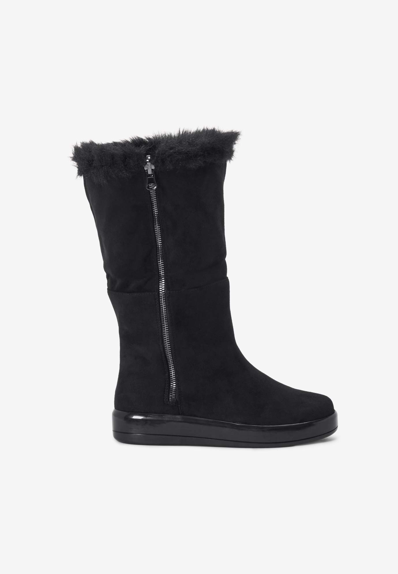 Comfortview Women's Wide Width The Shai Wide Calf Boots - Stylish & Comfortable Knee-High Boots for Wide Calves | Perfect for Work, Office & Winter Fashion
