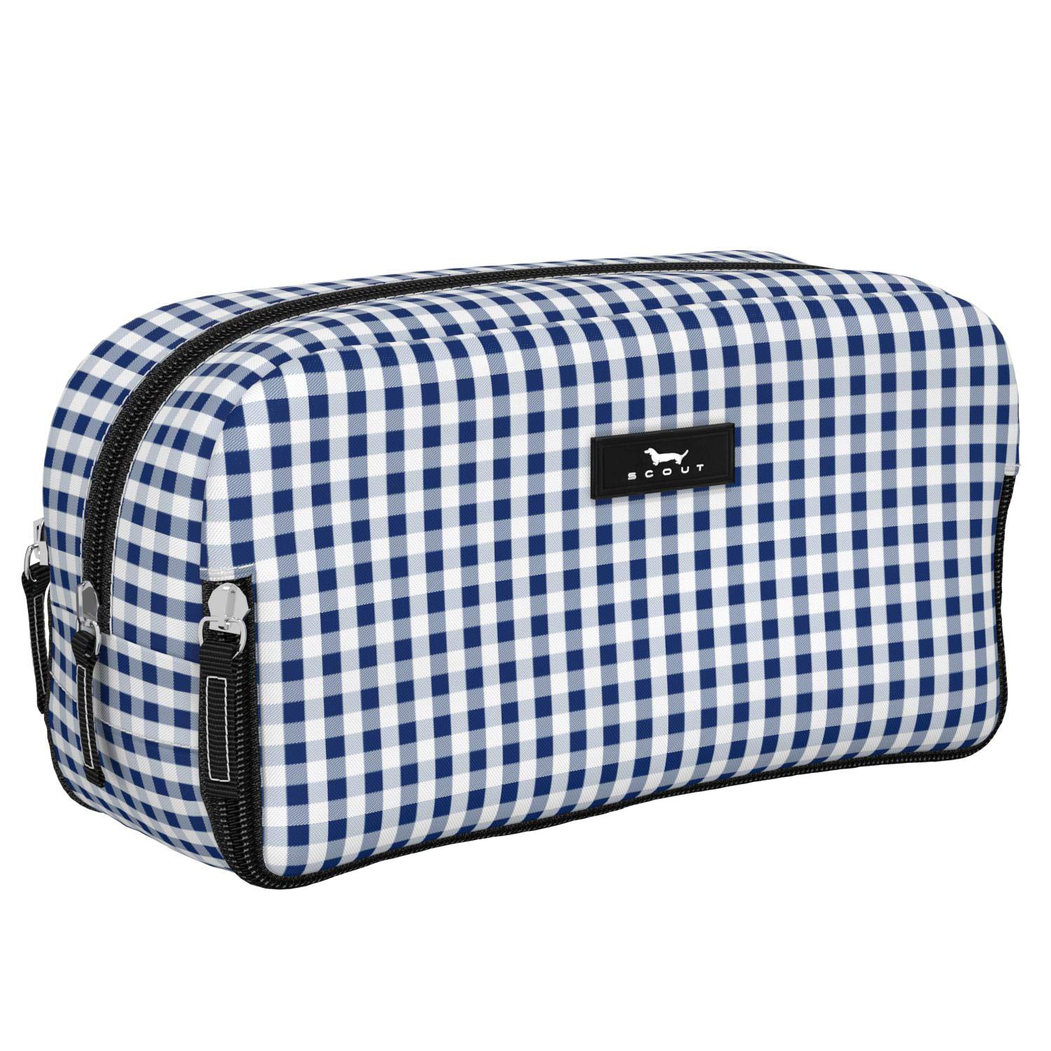 SCOUT 3-Way Travel Makeup Bag for Women - Waterproof Toiletry Organizer with 3 Zipper Compartments, Stands Upright & Easy to Clean - Perfect for Vacation, Gym, Business Trips & Daily Essentials Storage