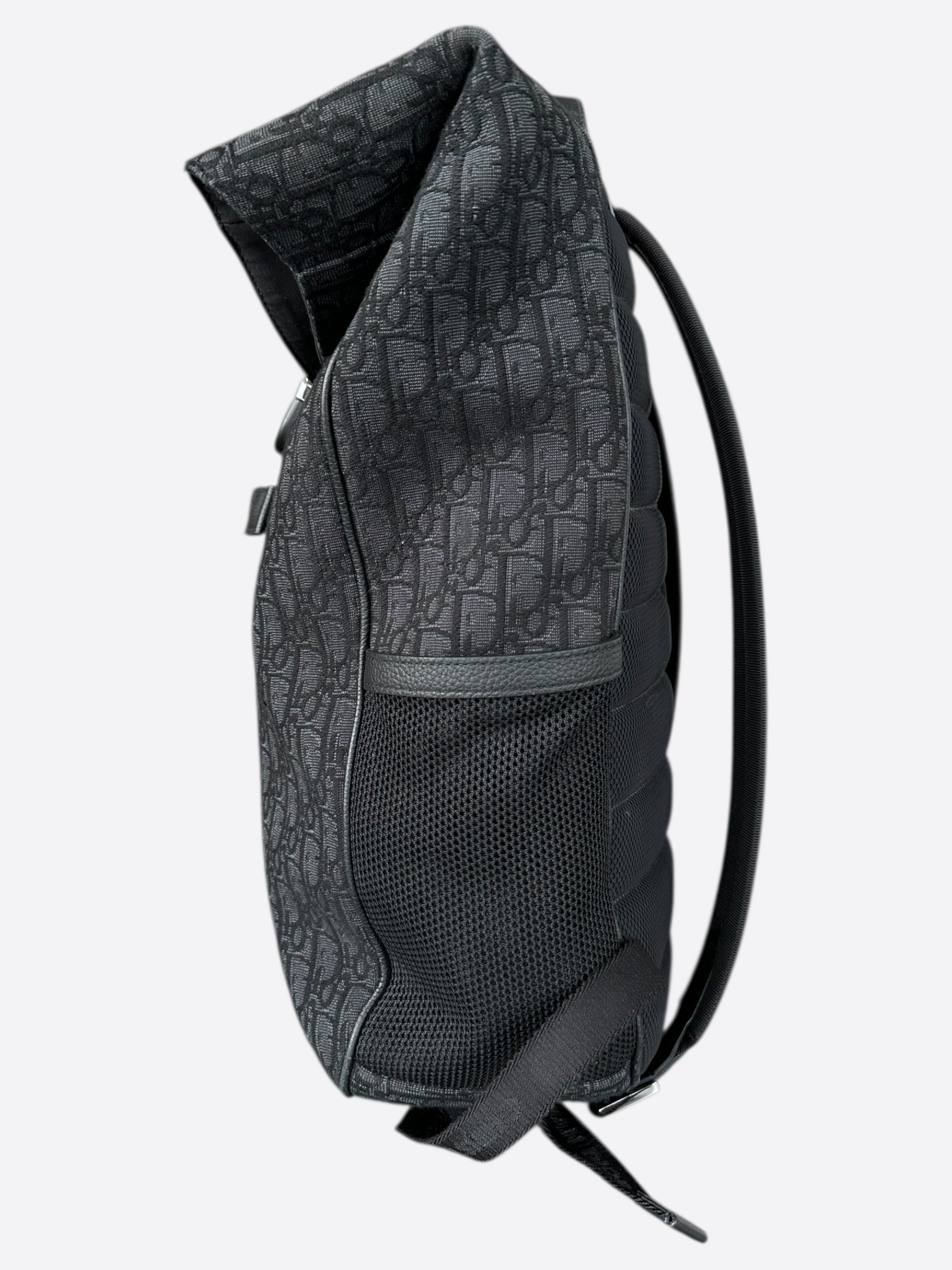 Dior Black Oblique 8 Roll Backpack for Women | Luxury Designer Travel Backpack | Perfect for Work, Gym & Weekend Getaways