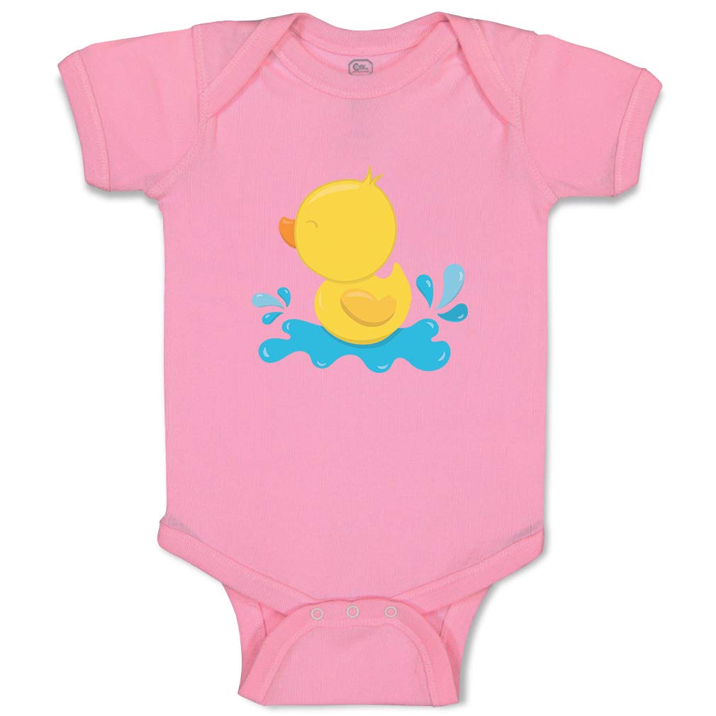 Funny Striped Baby Bodysuit with Duck - Cute Swimwear for Boys & Girls