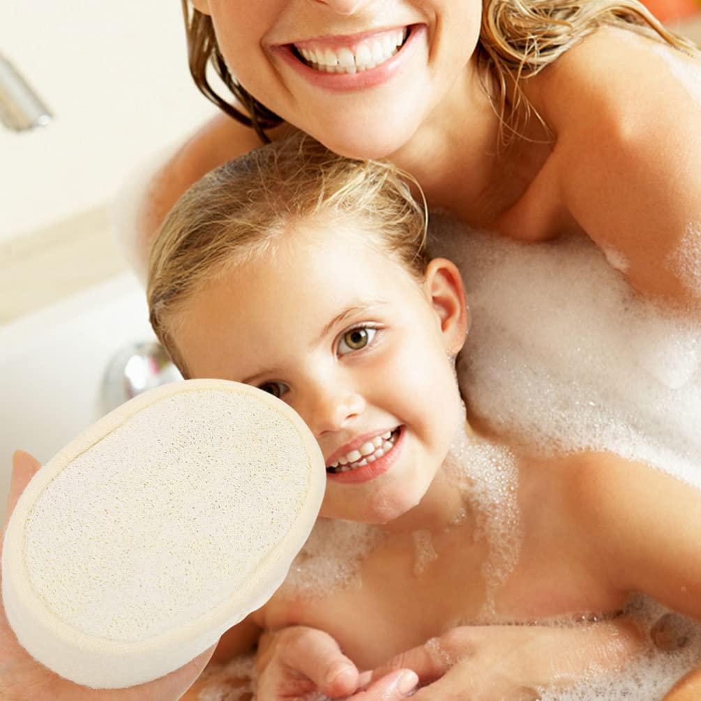 2-Pack Exfoliating Loofah Bath Towels for Back Scrubbing - Soft Shower Towel with Loofah for Deep Cleansing & Skin Exfoliation - Perfect for Spa, Shower & Body Care Routine