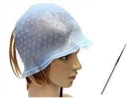 Professional Hair Colouring Bleaching Cap with Hook - Reusable Salon & Home Hair Dyeing Tool for Highlights & Root Touch-Ups (Perfect for DIY Hair Color & Styling)