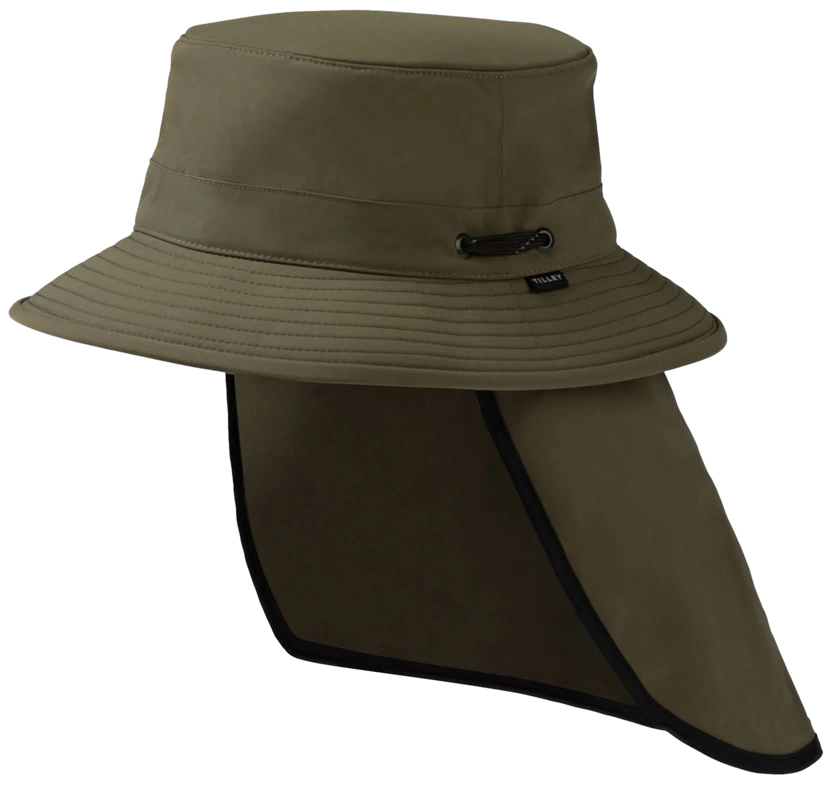 Tilley Recycled Sunshield Hat for Men & Women - UPF 50+ Sun Protection, Breathable Outdoor Adventure Hat in Olive Green, Medium Size - Perfect for Hiking, Camping, Beach & Travel