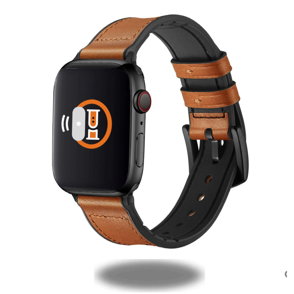 Premium Leather & Silicone Hybrid Watch Bands - Durable, Comfortable & Stylish for Men & Women - Perfect for Workouts, Office & Everyday Wear