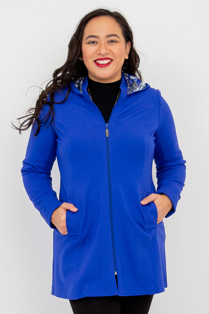 Highlands Women's Winter Coat - Soft Violet Modal Fabric - Perfect for Cold Weather & Outdoor Activities
