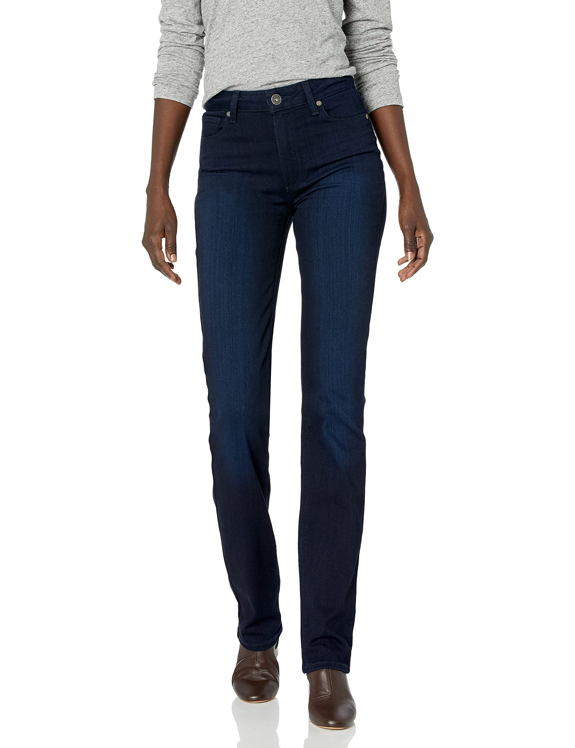 PAIGE Women's Hoxton Transcend High Rise Straight Leg Jeans - Comfortable Stretch Denim for Work, Travel & Everyday Wear