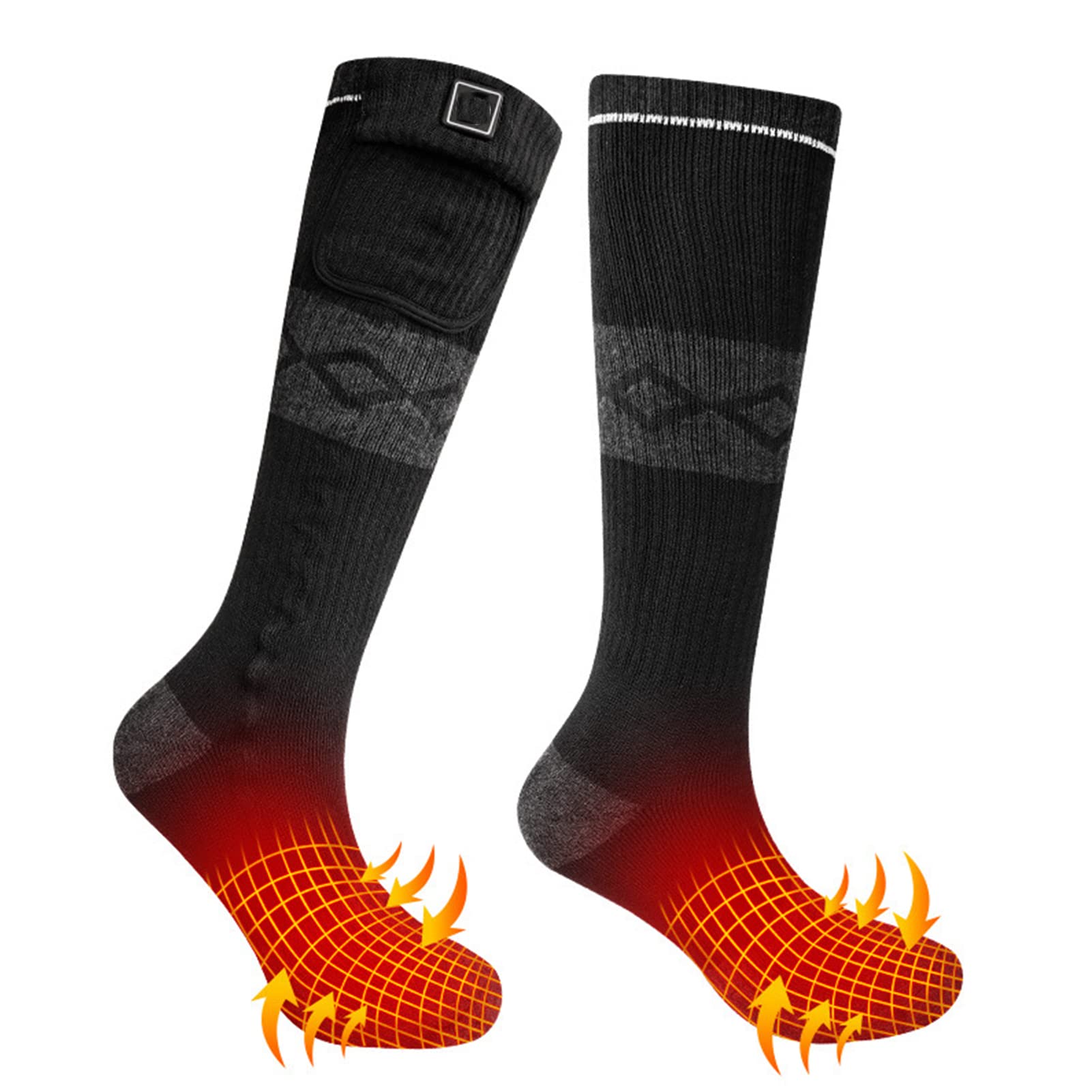 Heated Socks for Men & Women - Battery Powered Winter Socks with Thermal Insulation for Cold Feet Relief - Perfect for Outdoor Activities, Skiing, Hiking and Winter Sports