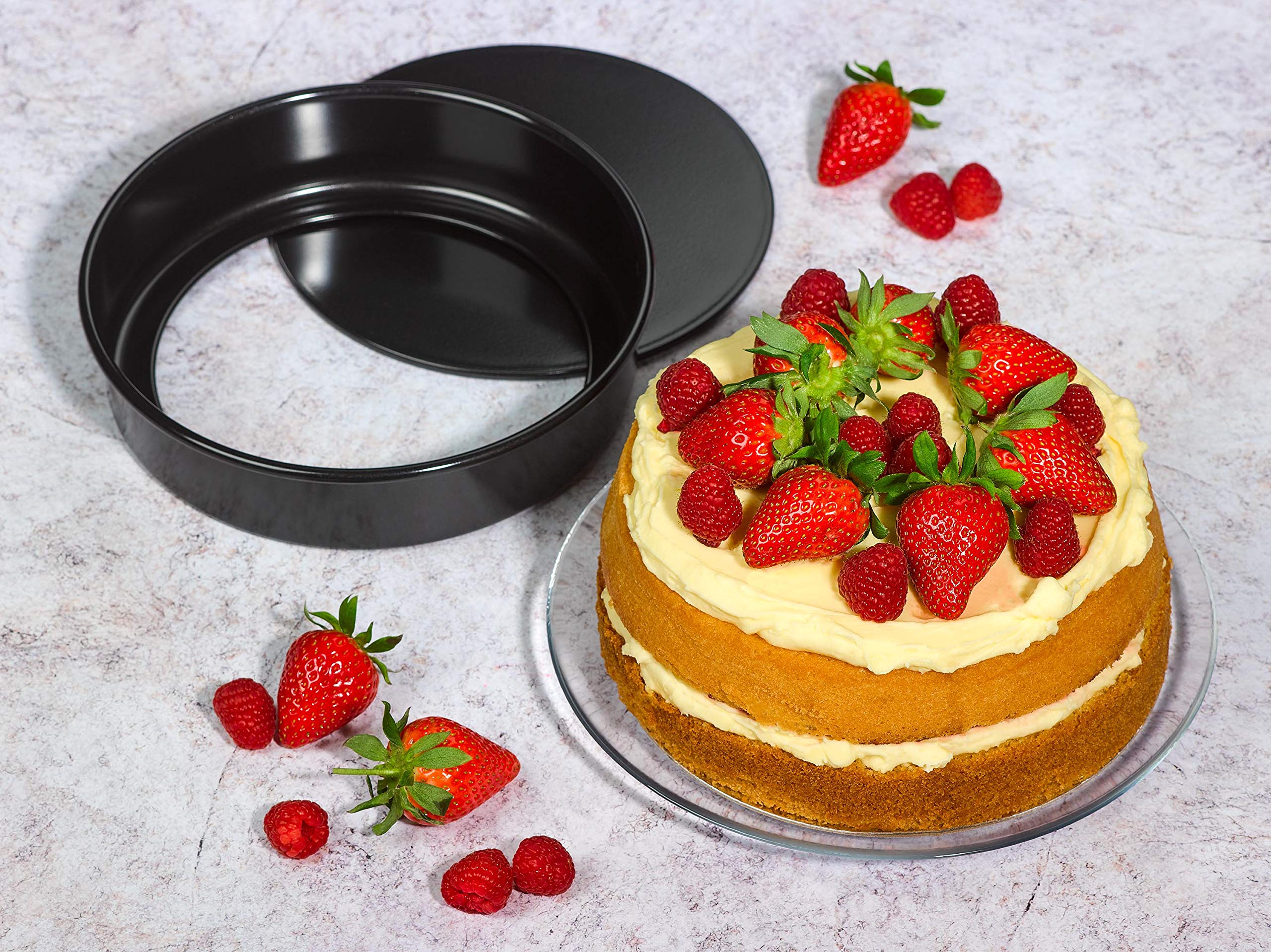 Non-Stick 8 Inch Sandwich Pan - Black Ceramic Coated Frying Pan for Grilled Cheese, Pancakes & Breakfast - Oven & Dishwasher Safe Cooking Pan for Kitchen & Camping