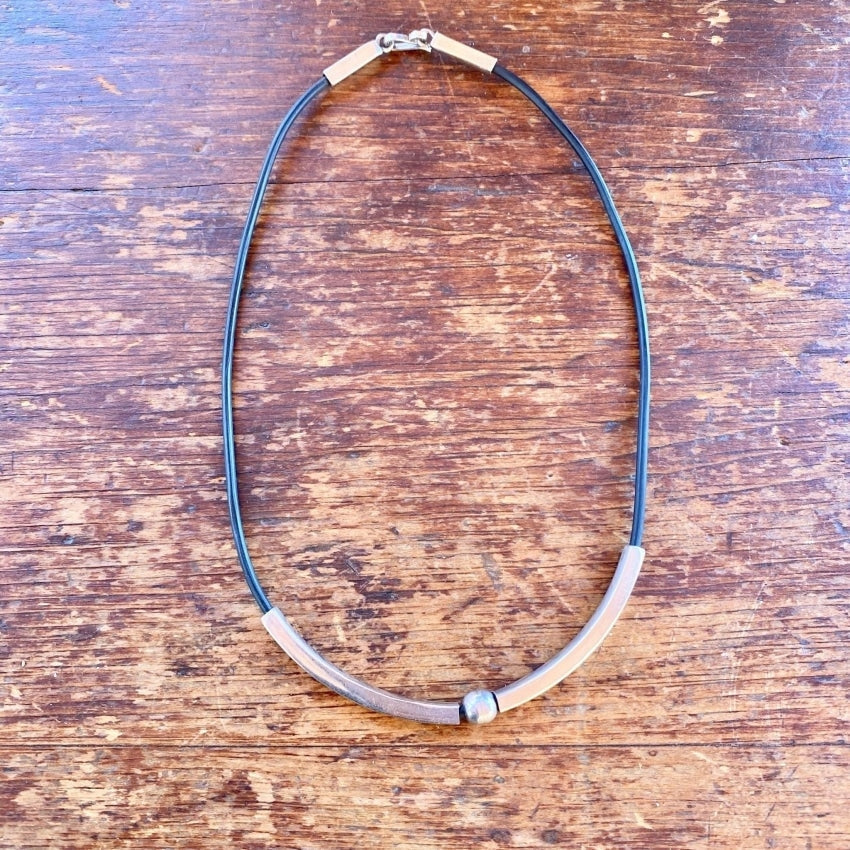Sterling Silver Unisex Rubber Cable Necklace - Durable & Stylish Jewelry for Men and Women - Perfect for Everyday Wear, Gifts & Fashion Accessories