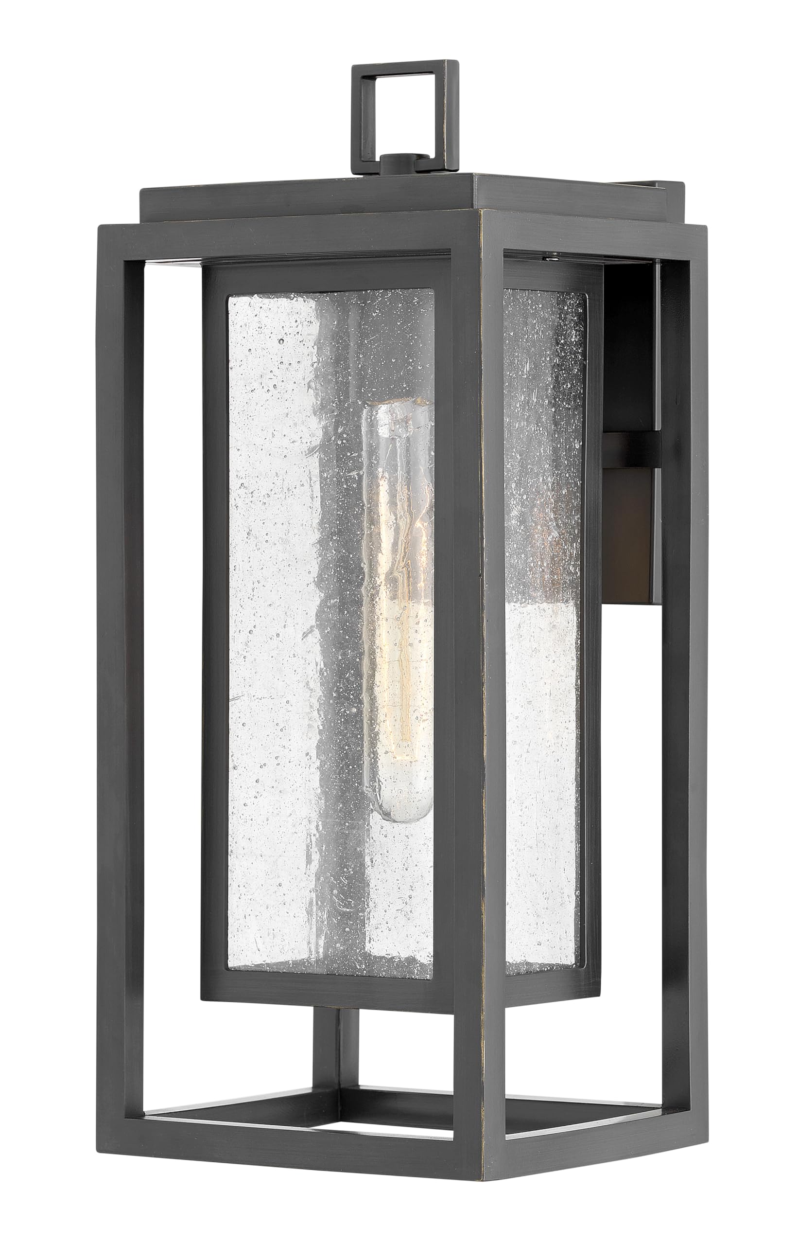 Hinkley Republic 1004OZ Medium Outdoor Wall Mount Lantern - Transitional Modern Double Frame Design, Oil Rubbed Bronze - Coastal Elements Collection - Perfect for Porch, Patio, Garden & Entryway Lighting